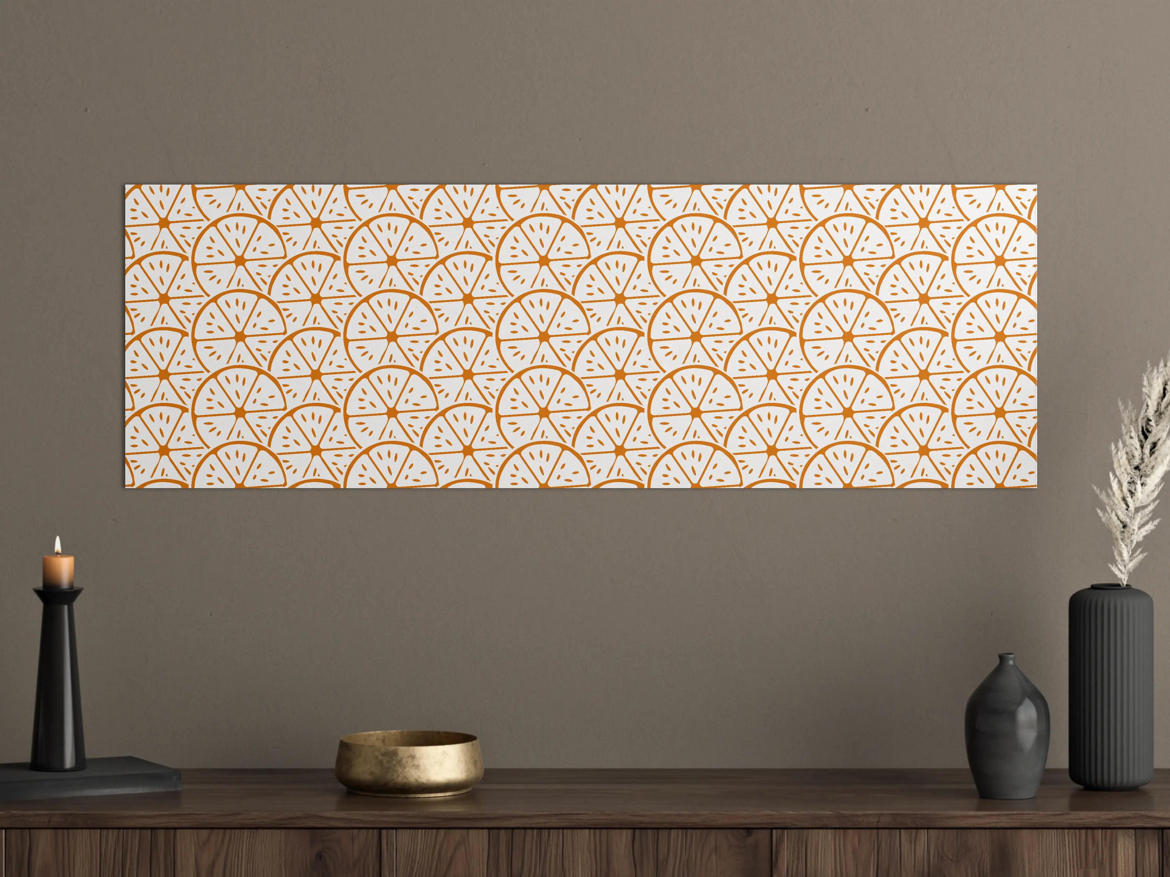 Große Wandbilder - Citrus Orange Fizz Muster