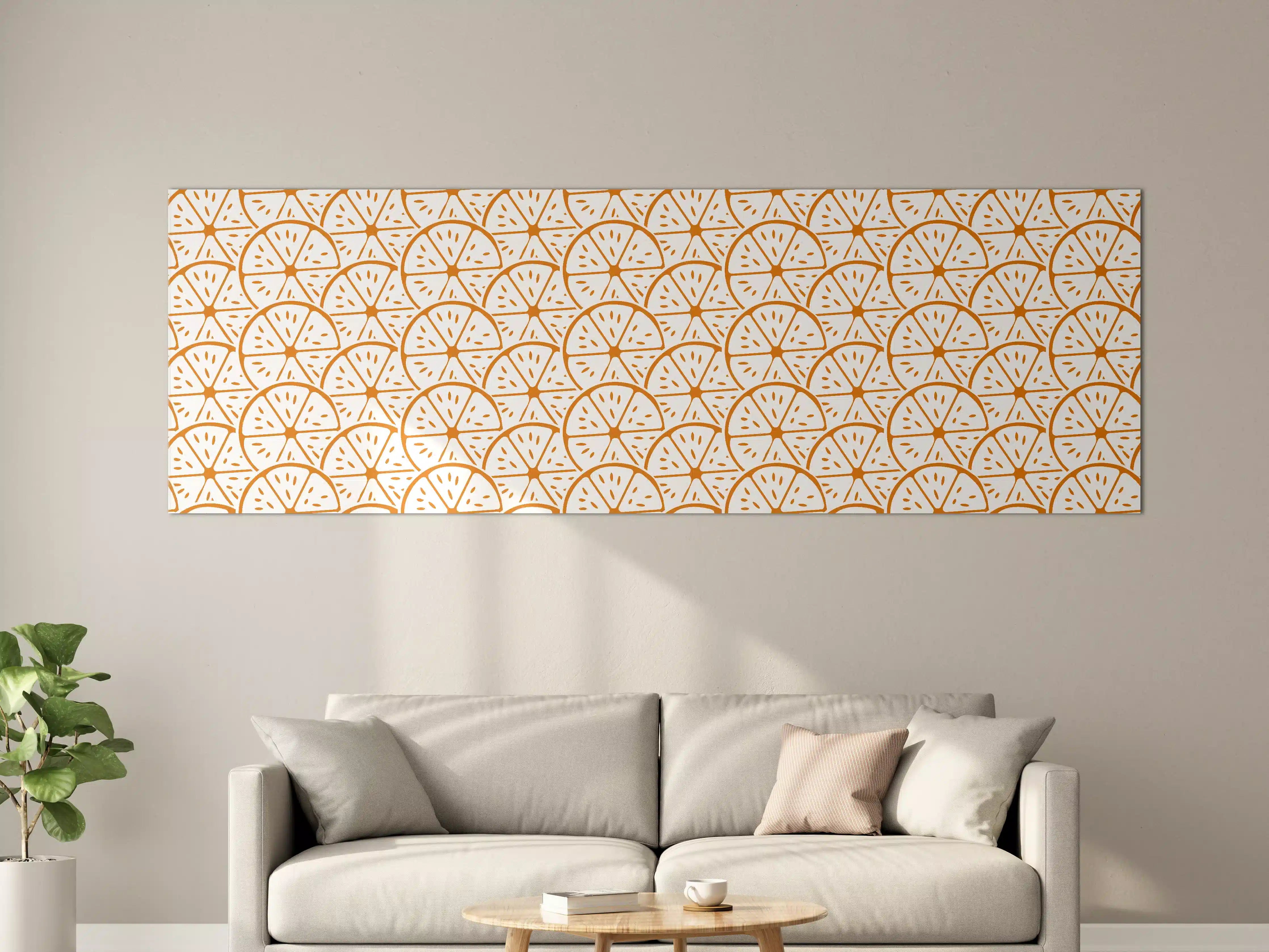 Große Wandbilder - Citrus Orange Fizz Muster