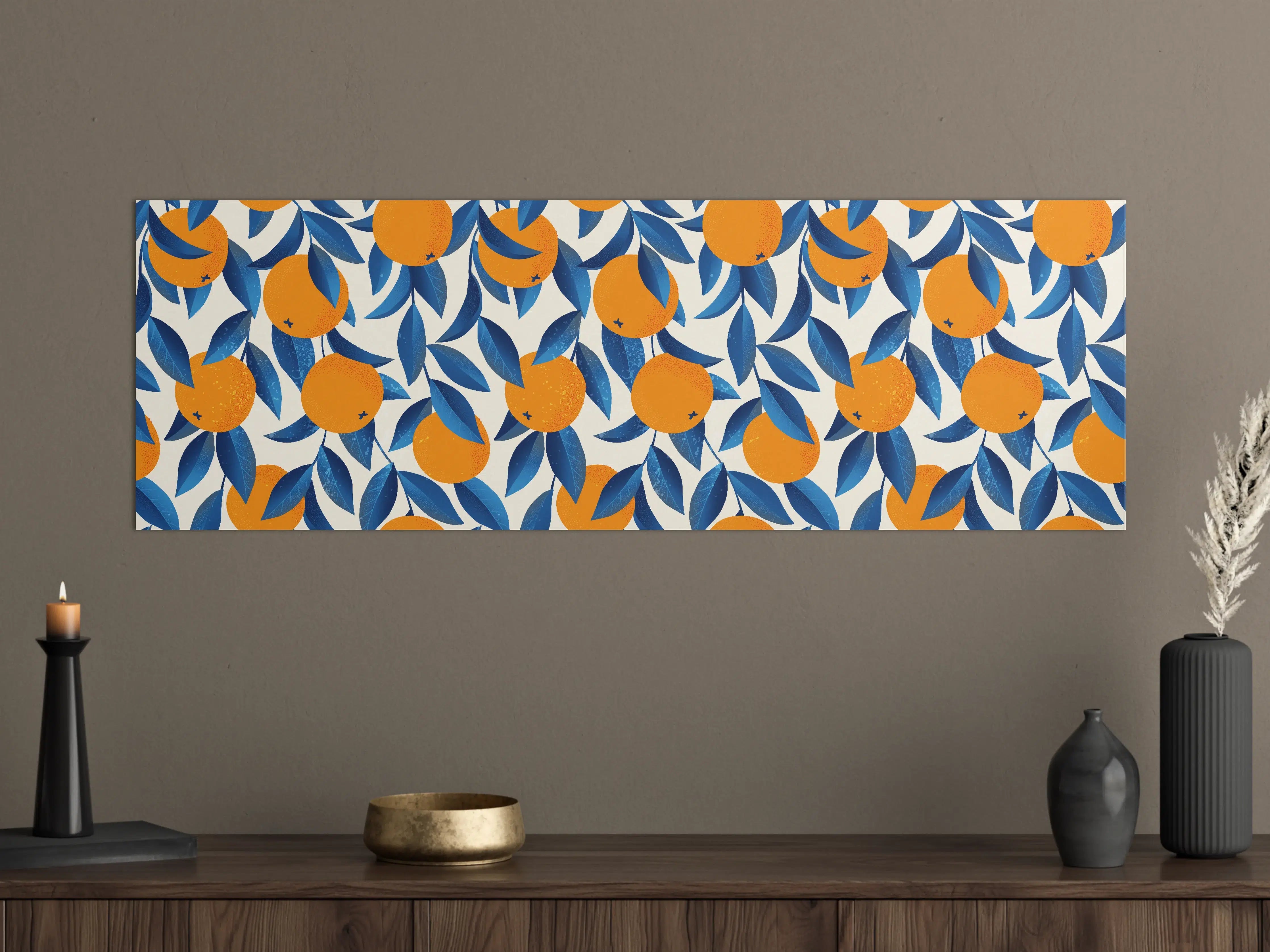 Große Wandbilder - Citrus Orange Mediterran Muster