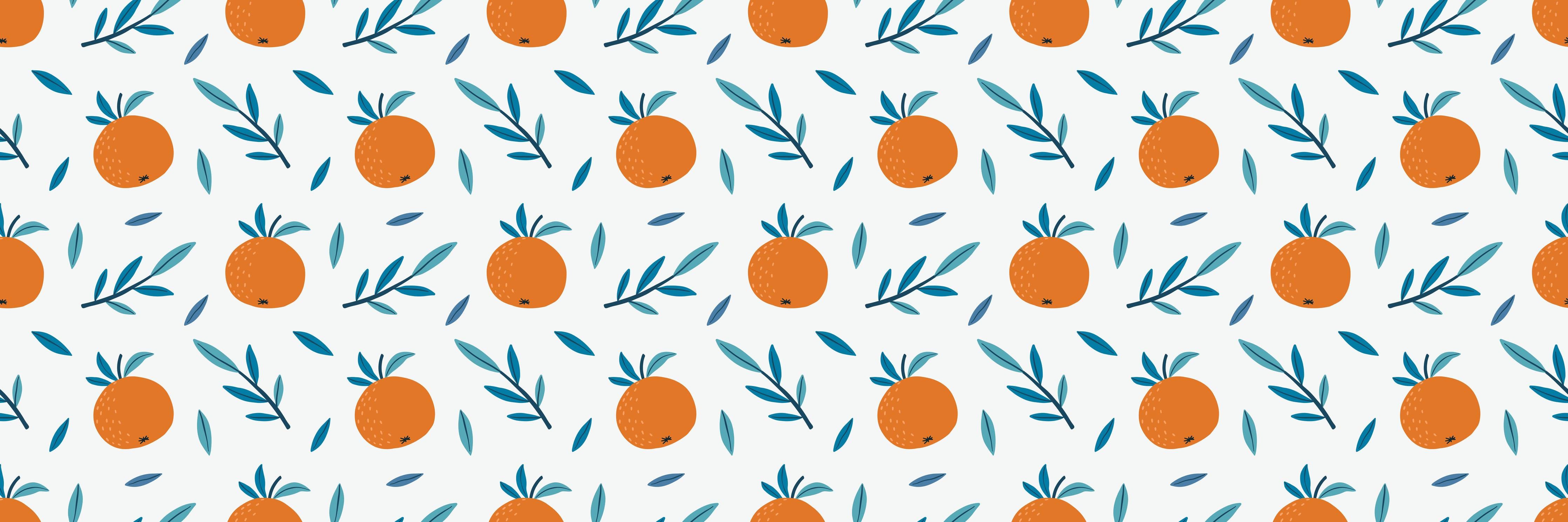 Große Wandbilder-Citrus Orange Muster