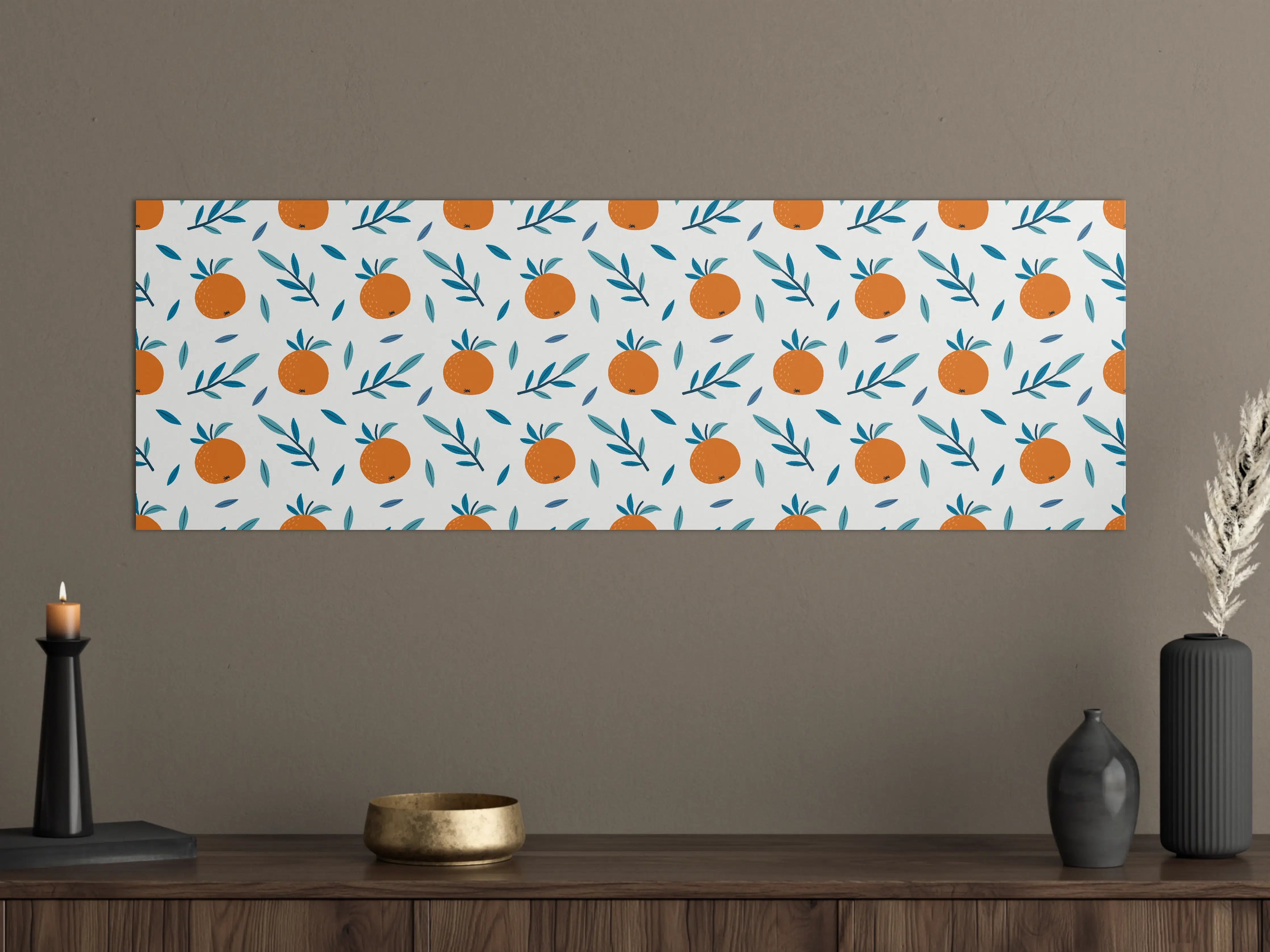 Große Wandbilder - Citrus Orange Muster