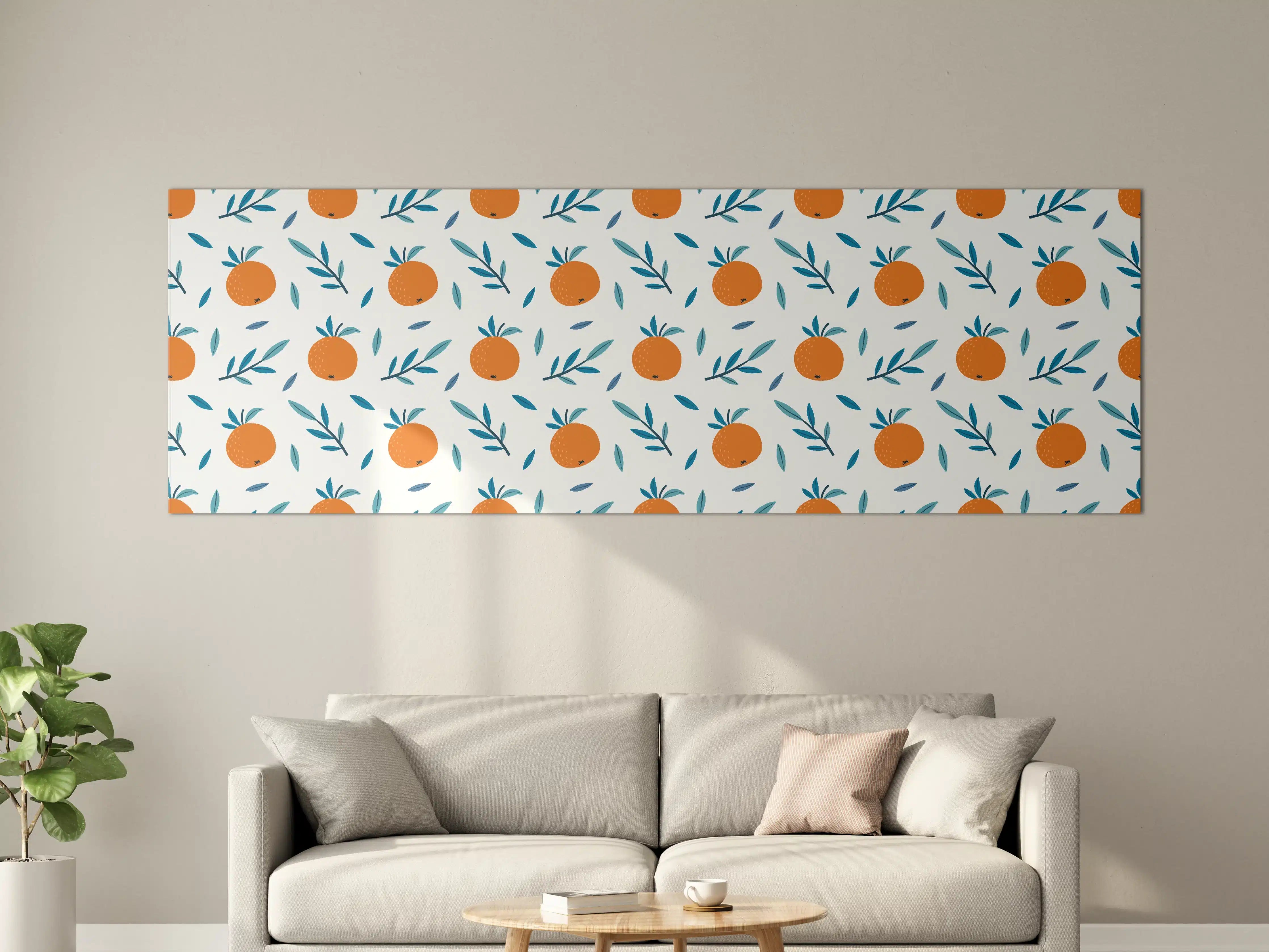 Große Wandbilder - Citrus Orange Muster