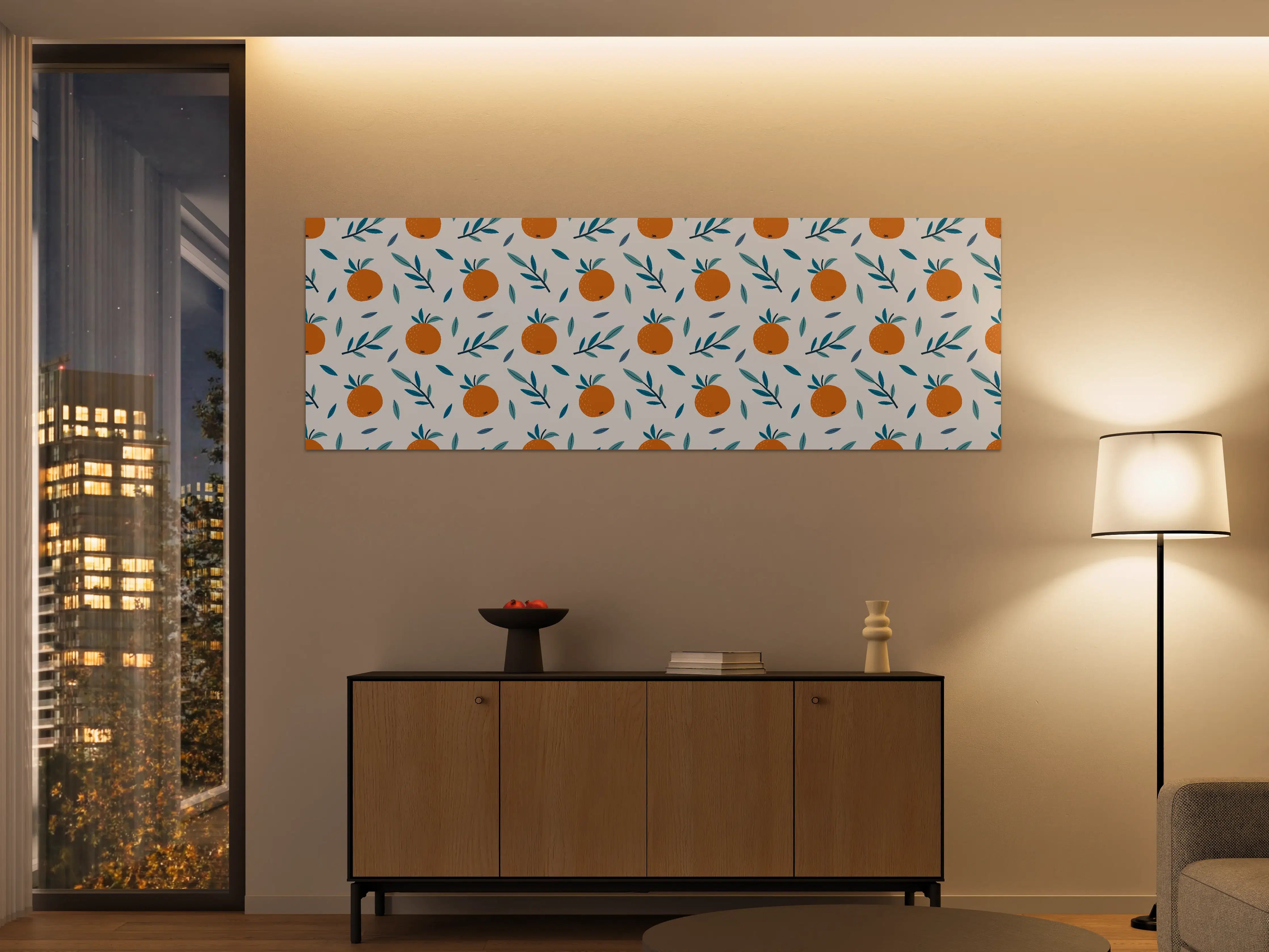 Große Wandbilder - Citrus Orange Muster