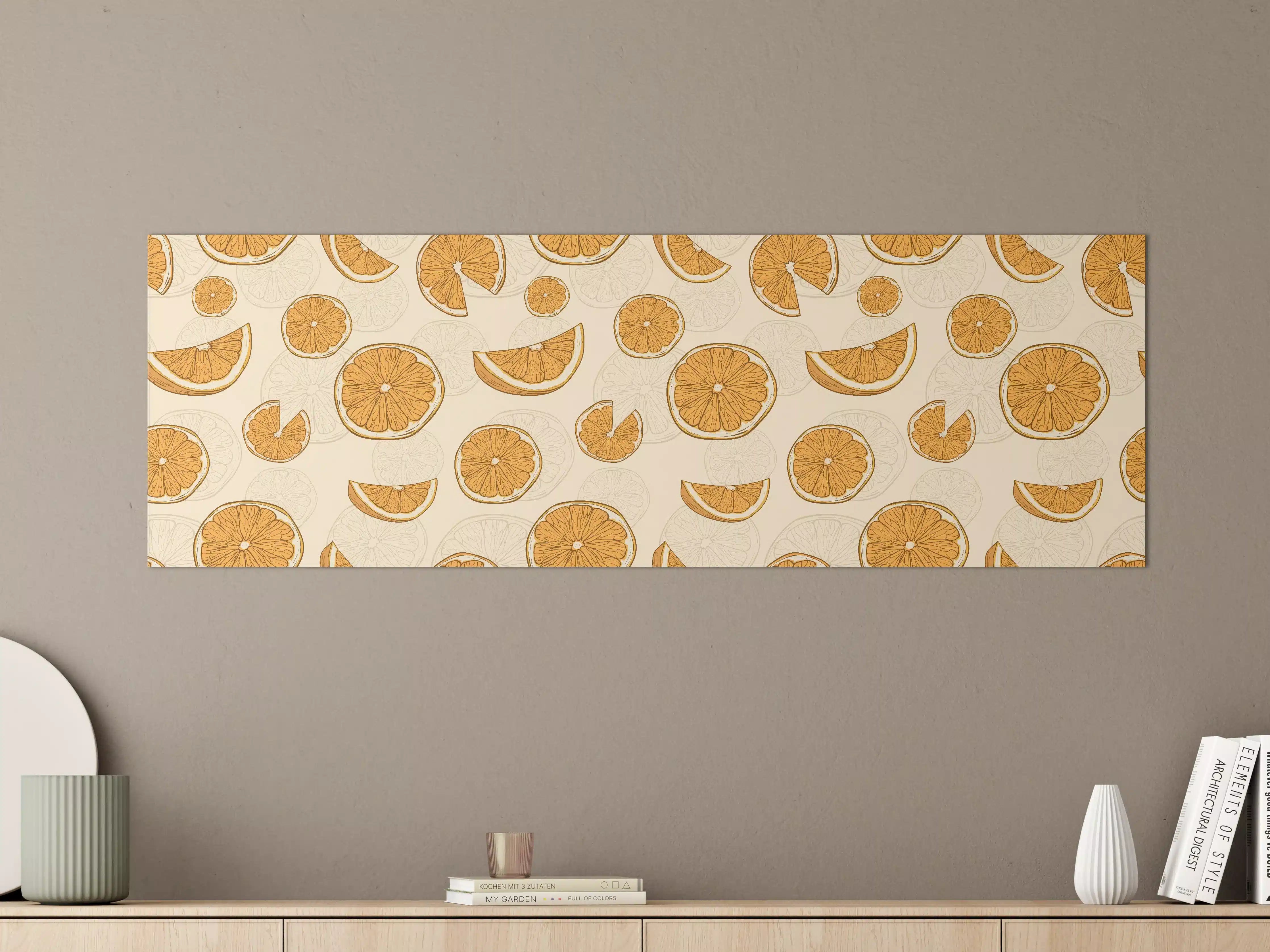 Große Wandbilder - Citrus Orange Orangenmuster