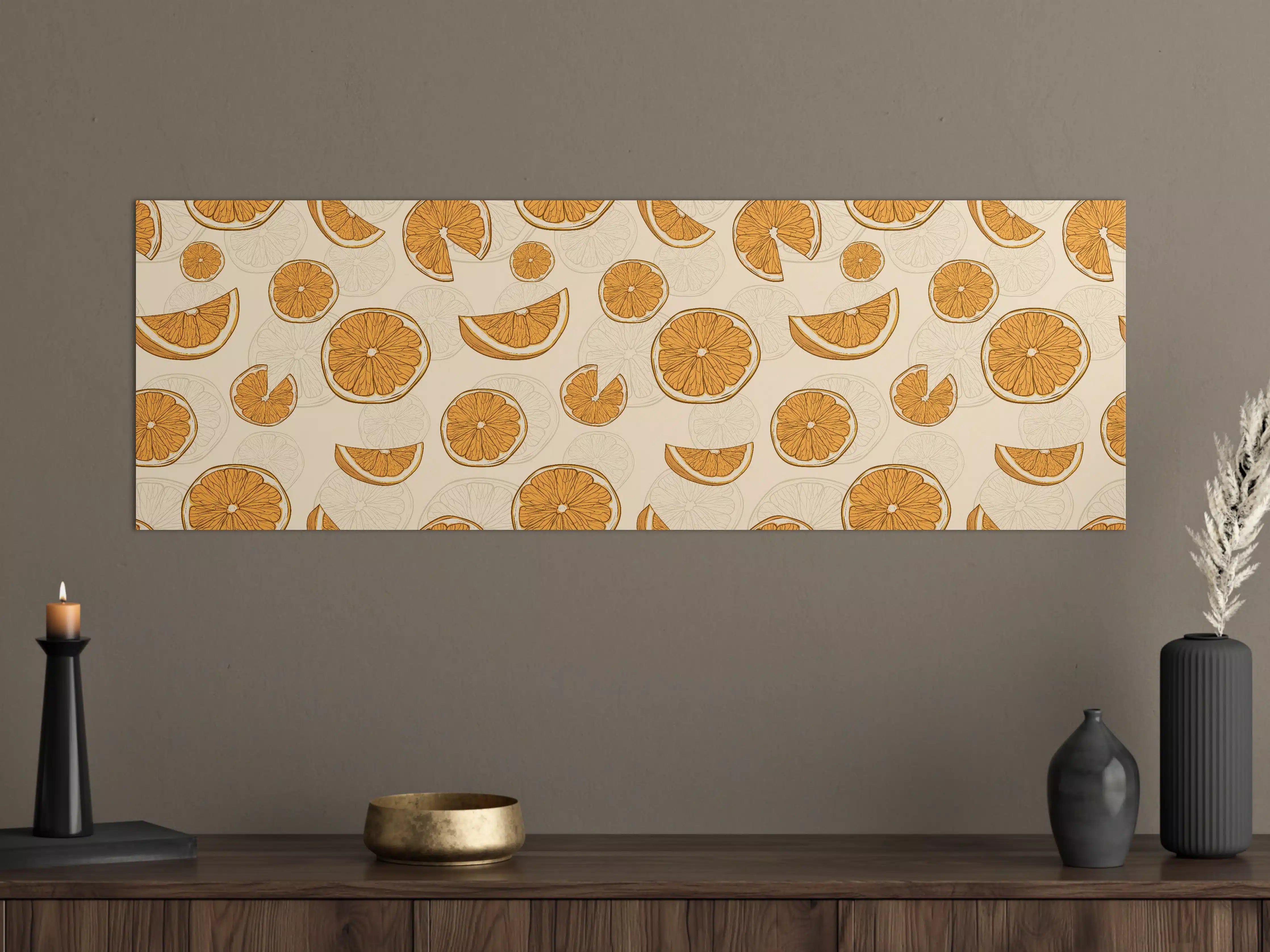 Große Wandbilder - Citrus Orange Orangenmuster