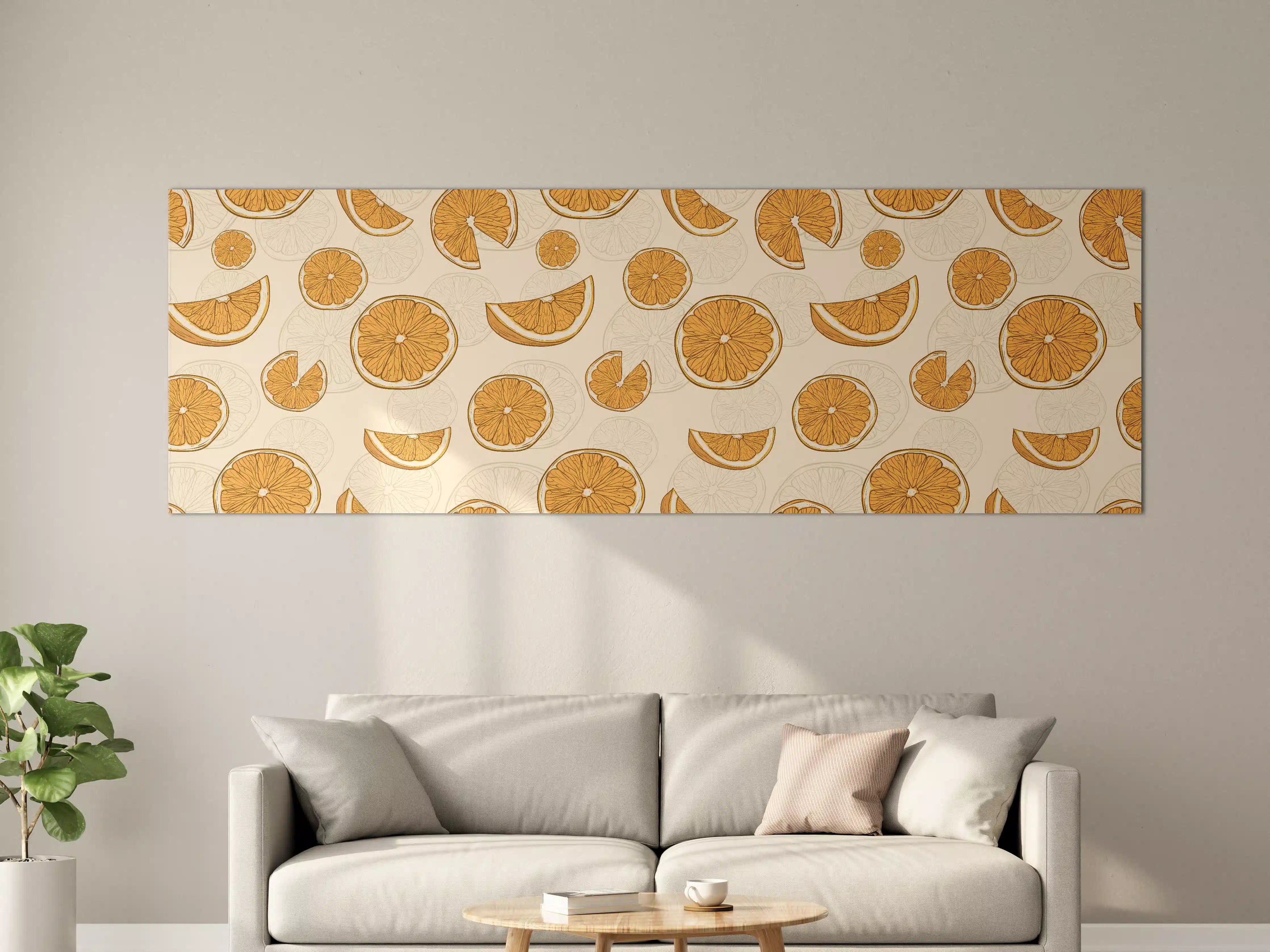 Große Wandbilder - Citrus Orange Orangenmuster