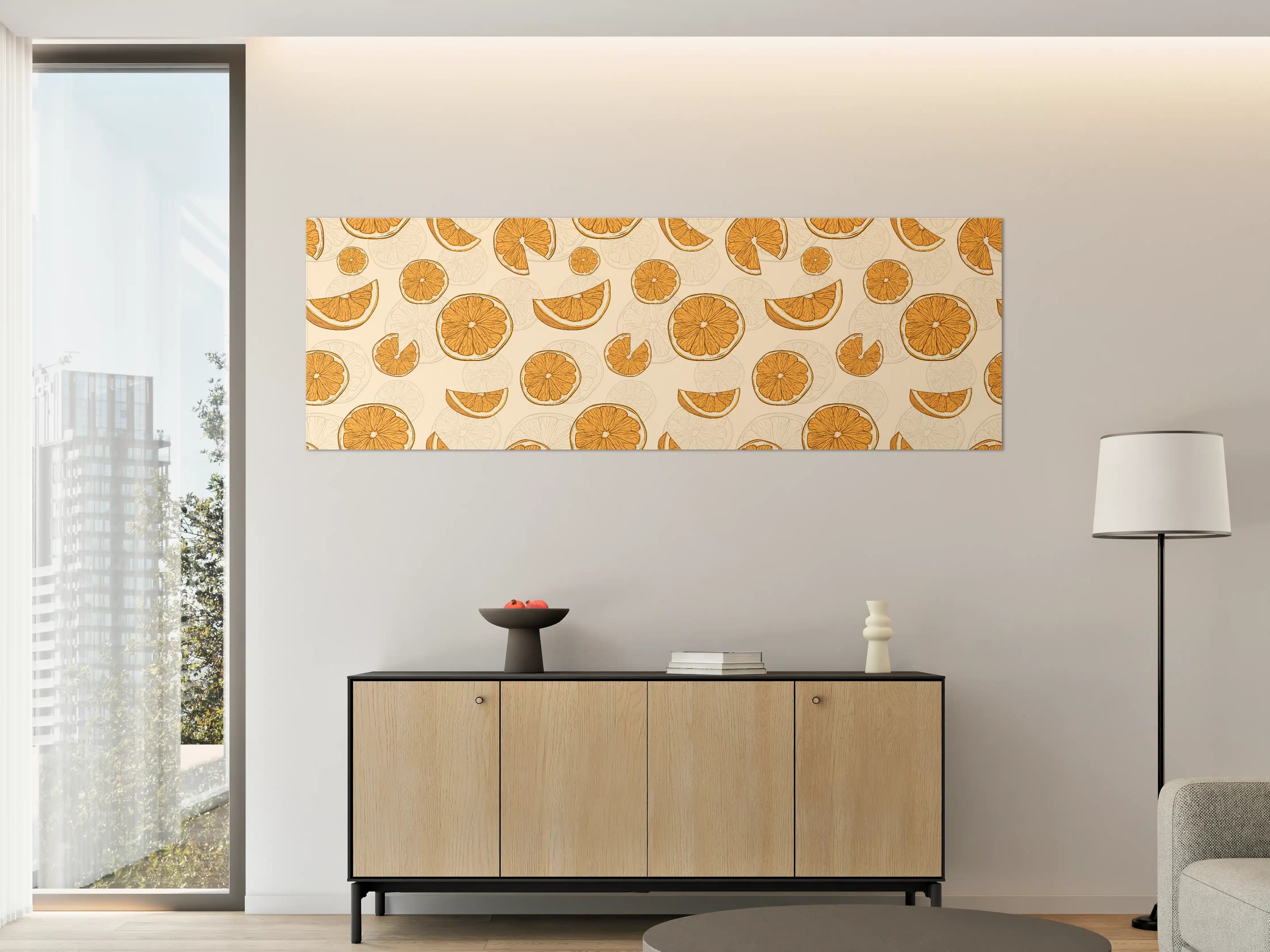 Große Wandbilder - Citrus Orange Orangenmuster