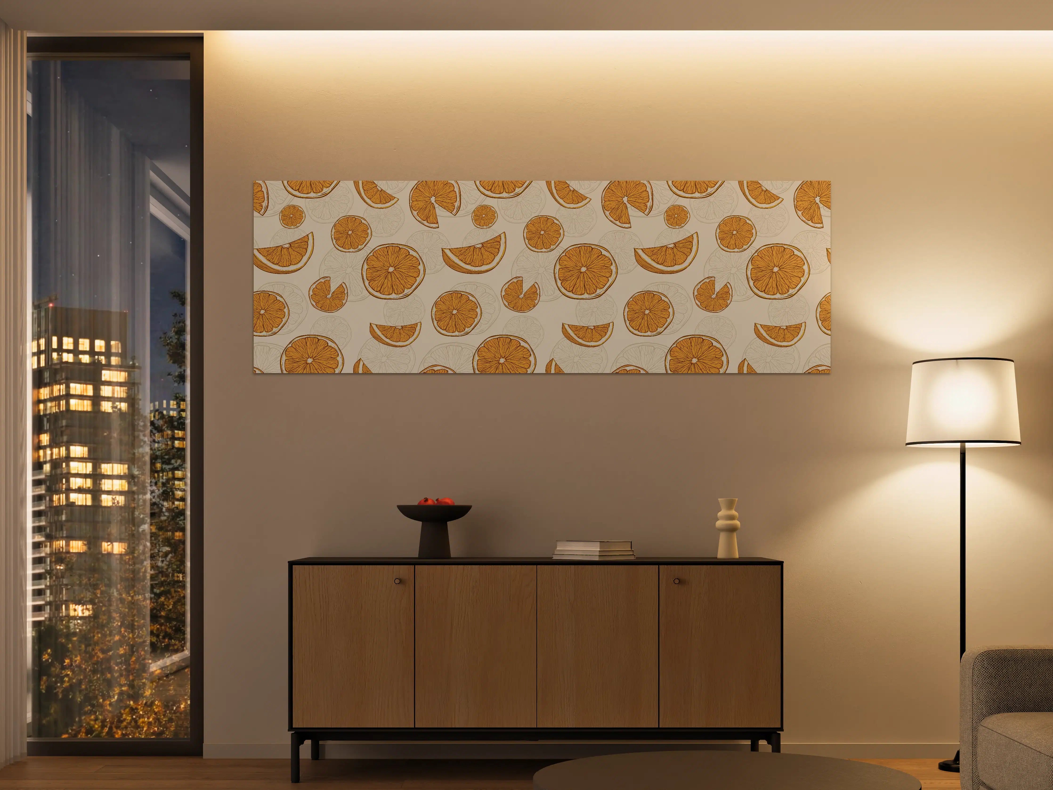 Große Wandbilder - Citrus Orange Orangenmuster