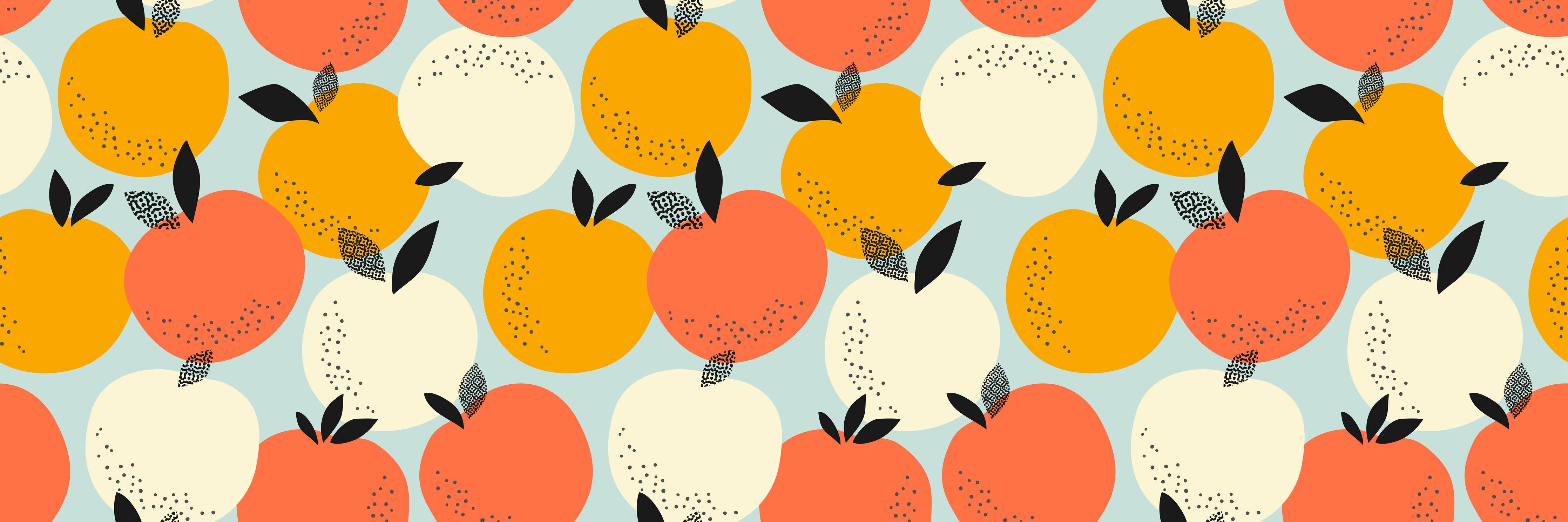 Große Wandbilder-Citrus Orange Pattern