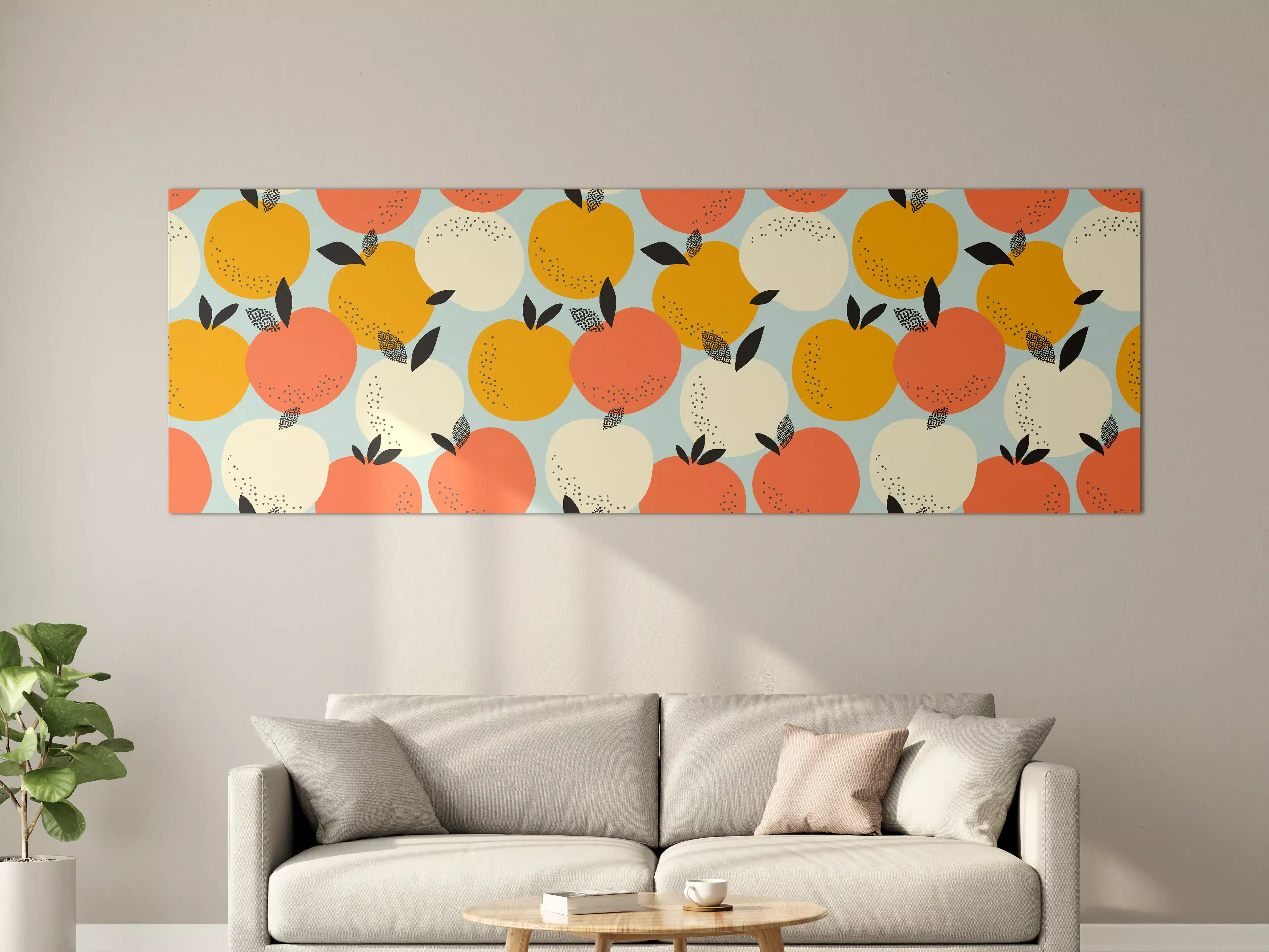 Große Wandbilder - Citrus Orange Pattern