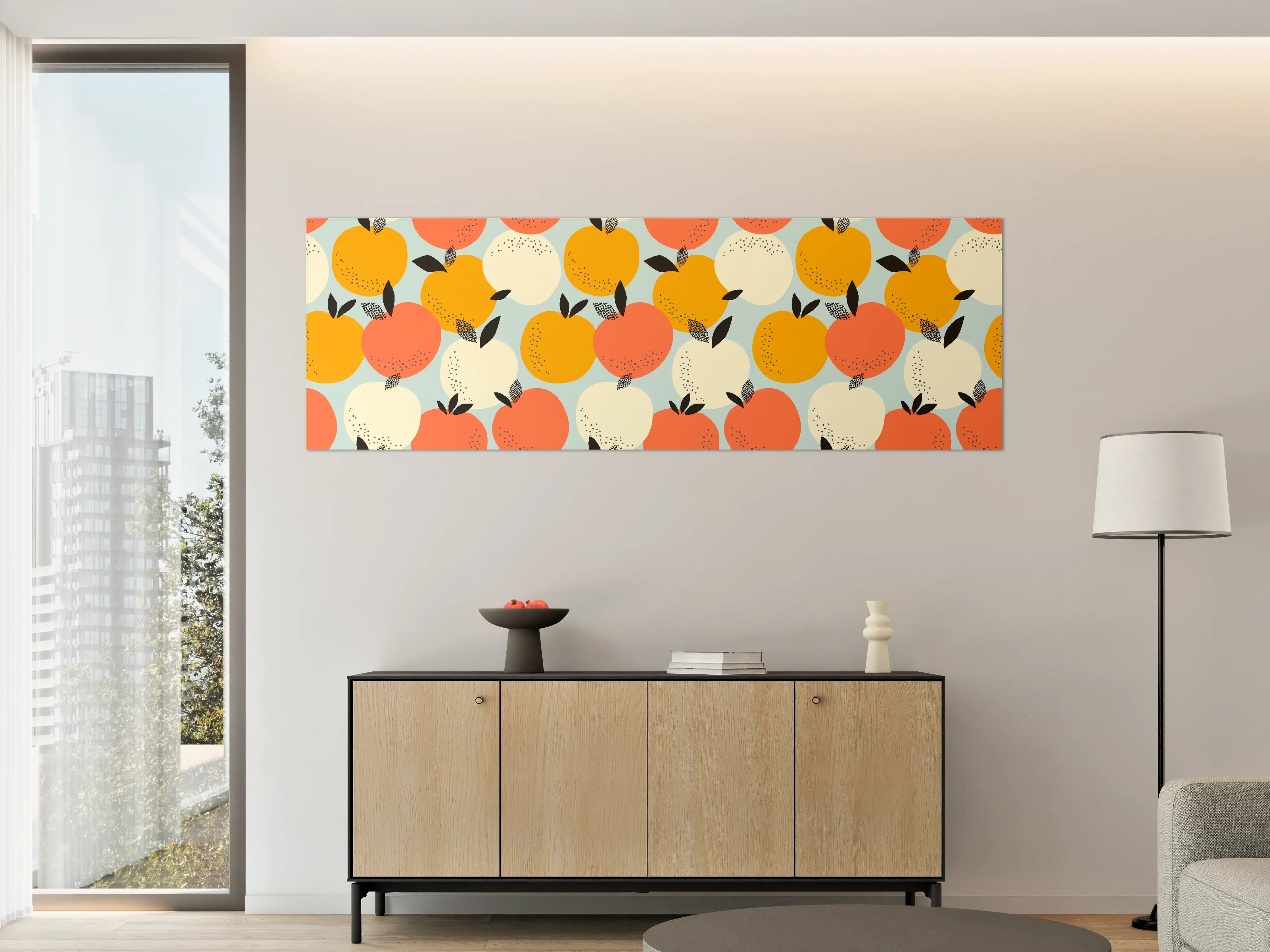 Große Wandbilder - Citrus Orange Pattern