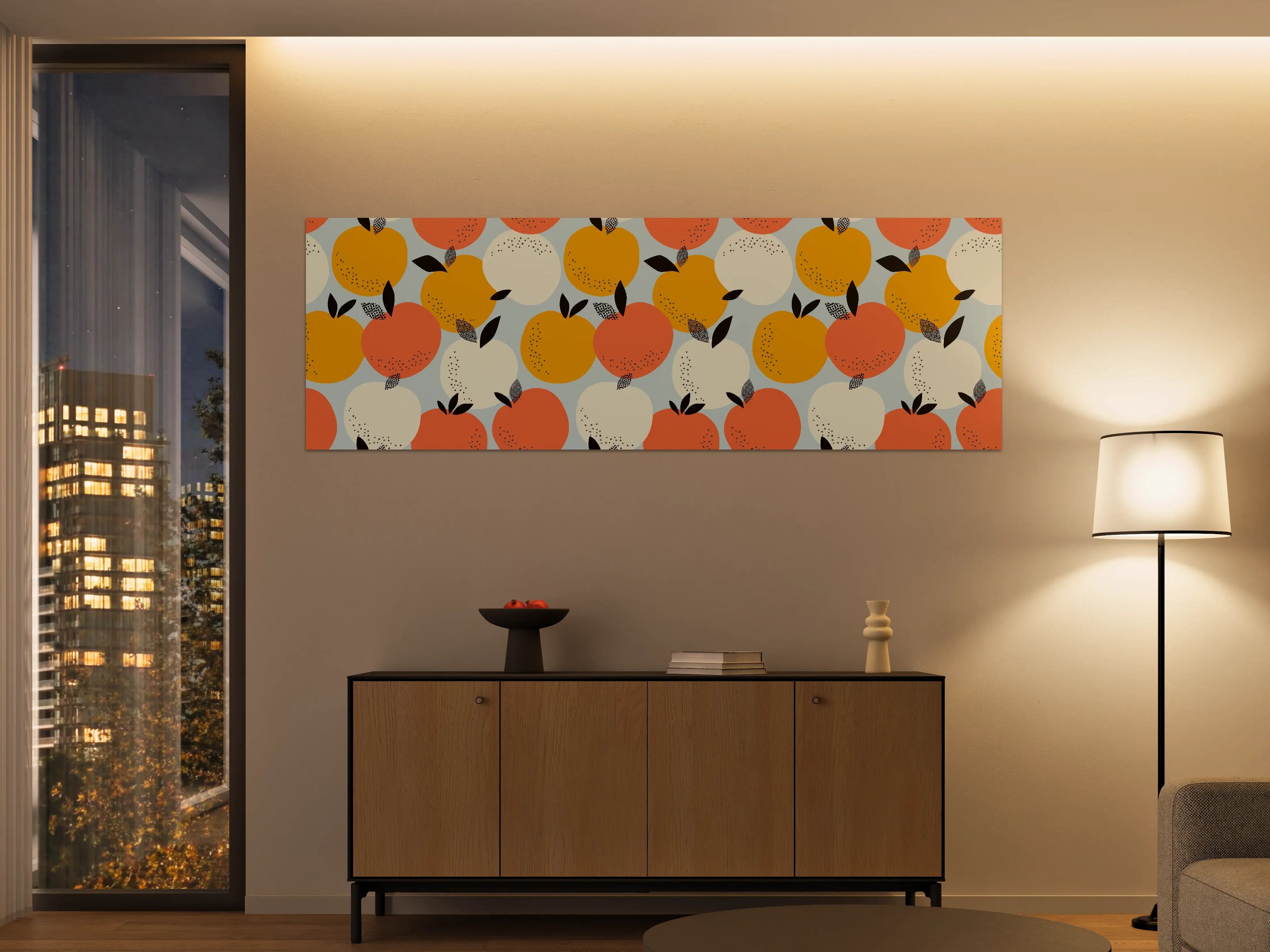 Große Wandbilder - Citrus Orange Pattern