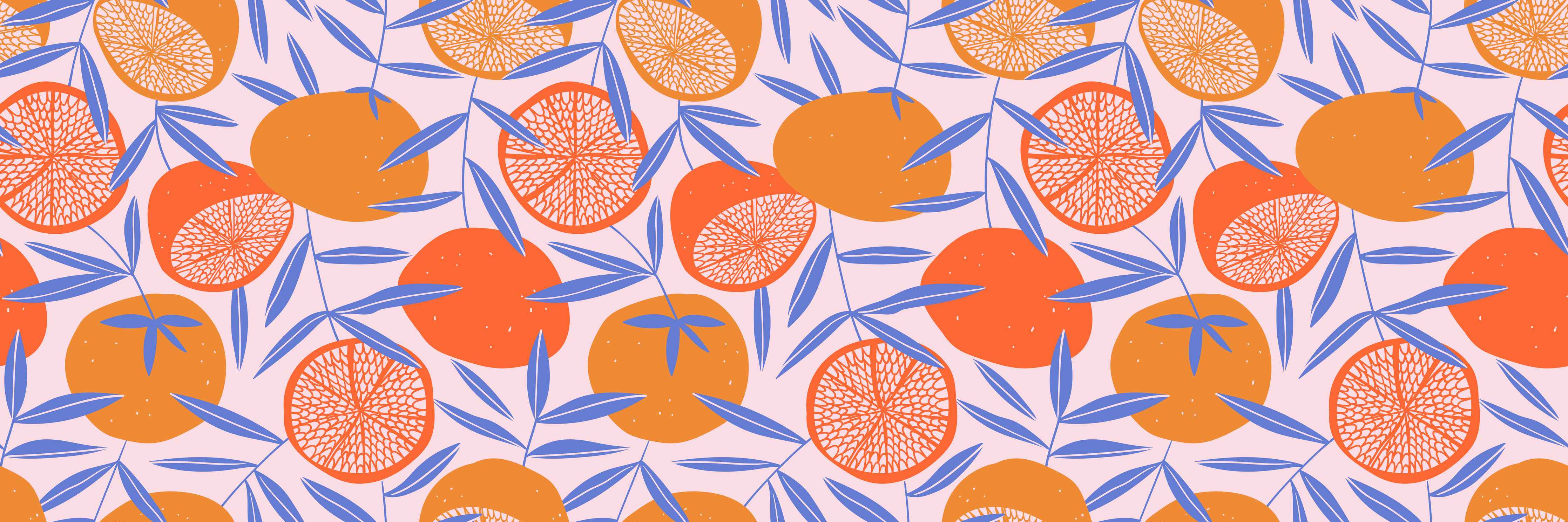 Große Wandbilder-Citrus Orange Print