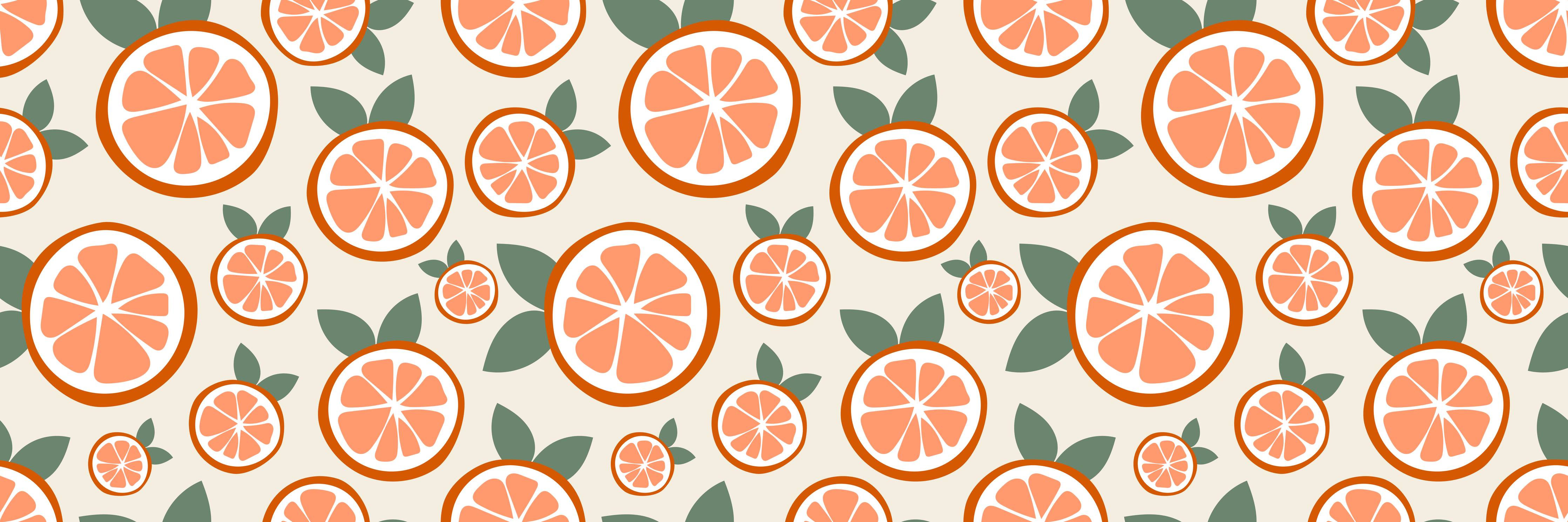 Große Wandbilder-Citrus Orangenmuster Timeless Slice