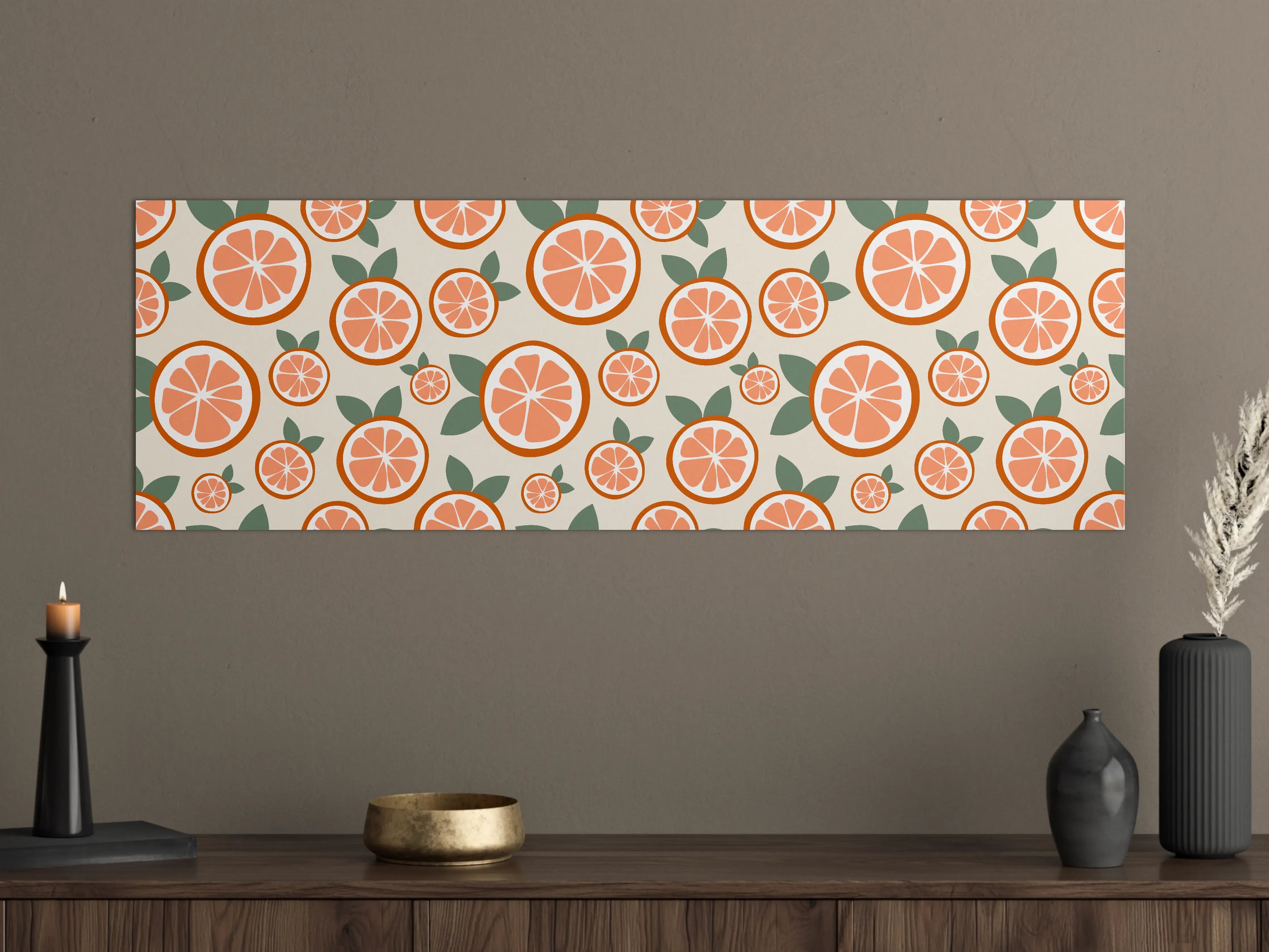 Große Wandbilder - Citrus Orangenmuster Timeless Slice