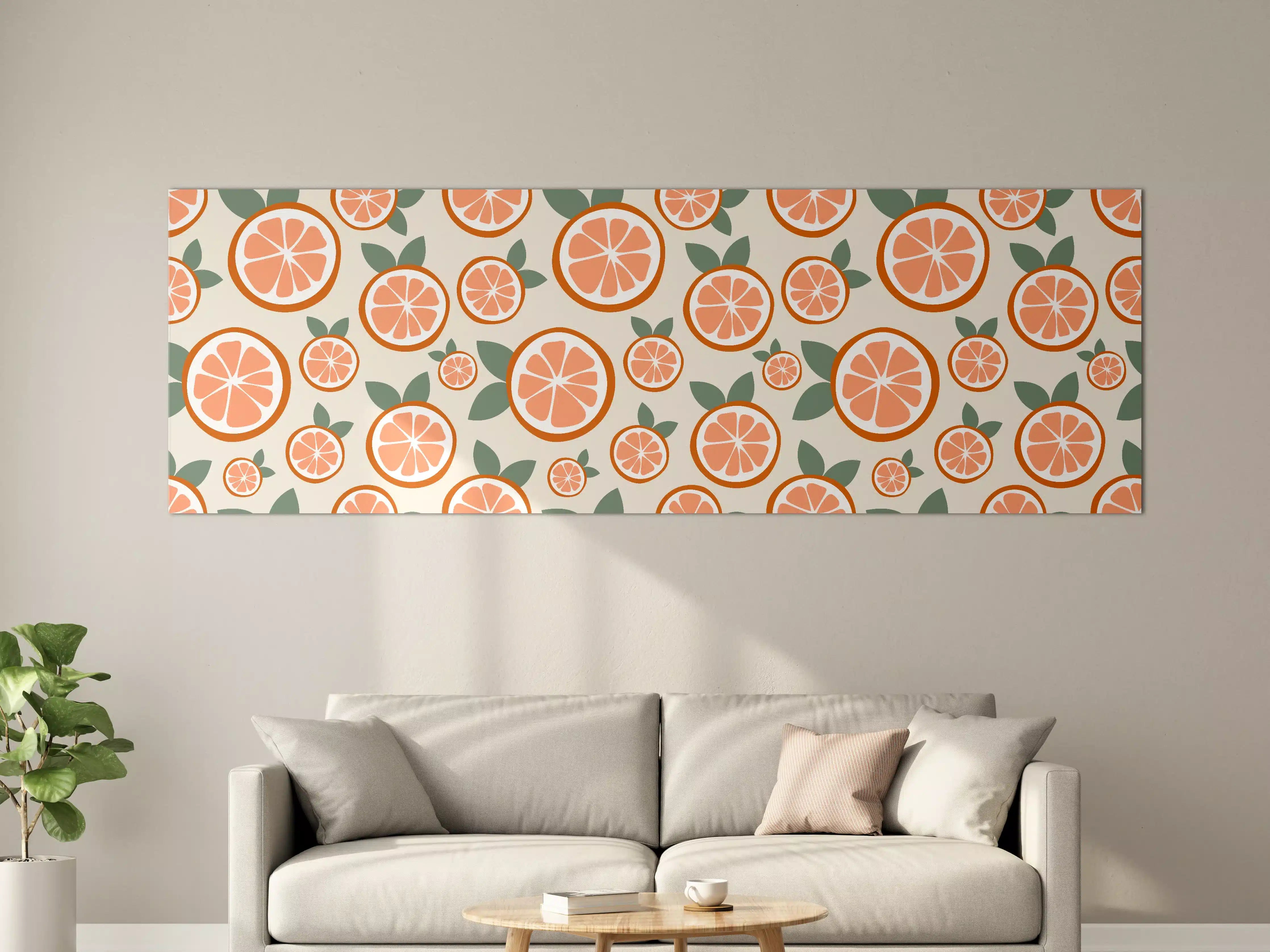 Große Wandbilder - Citrus Orangenmuster Timeless Slice