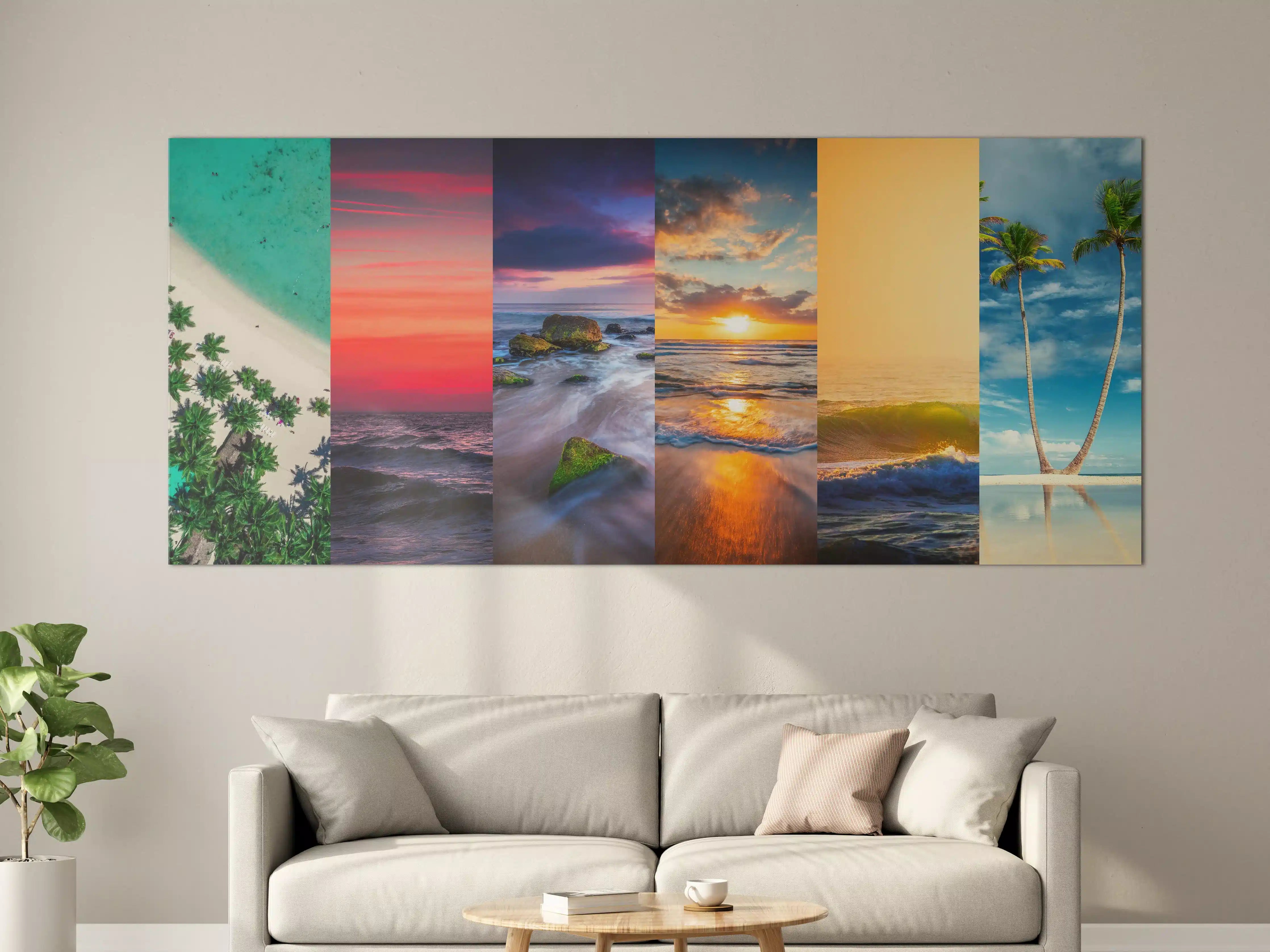 Große Wandbilder - Collage von Sommer Meer und Strand Bilder