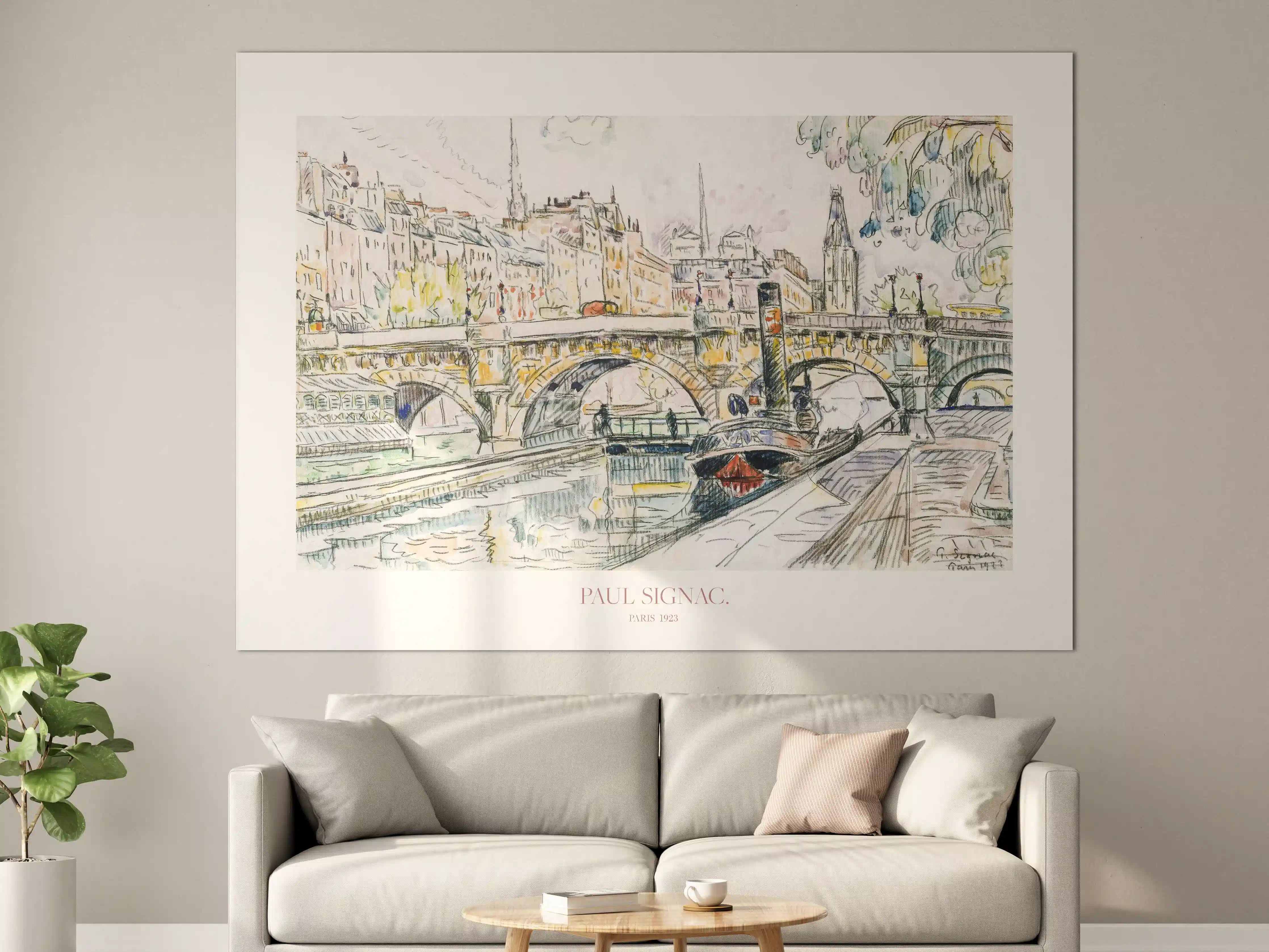 Große Wandbilder - Colorful Paris Bridge and River Scene