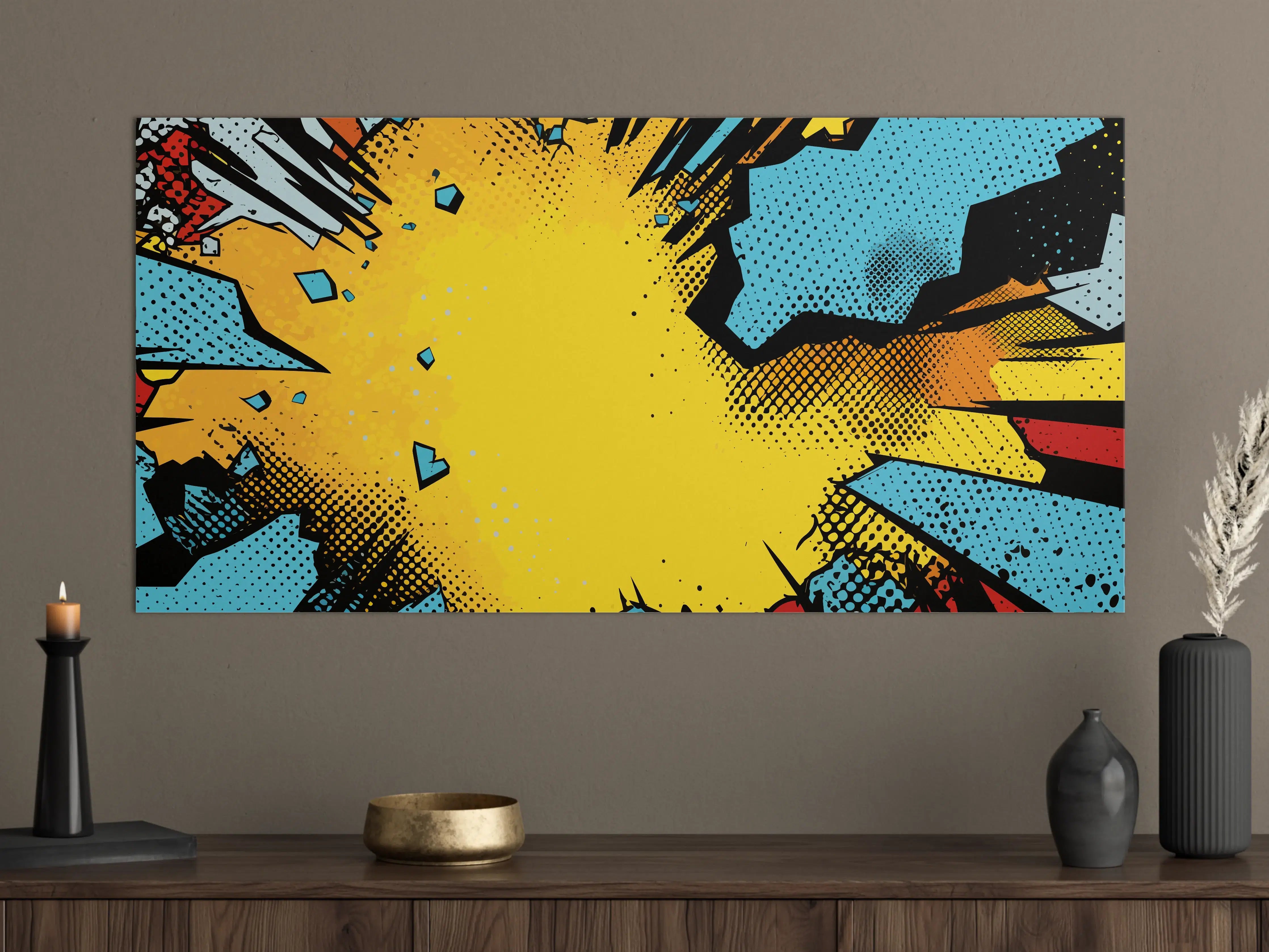 Große Wandbilder - Comic-Explosion in kräftigen Farben