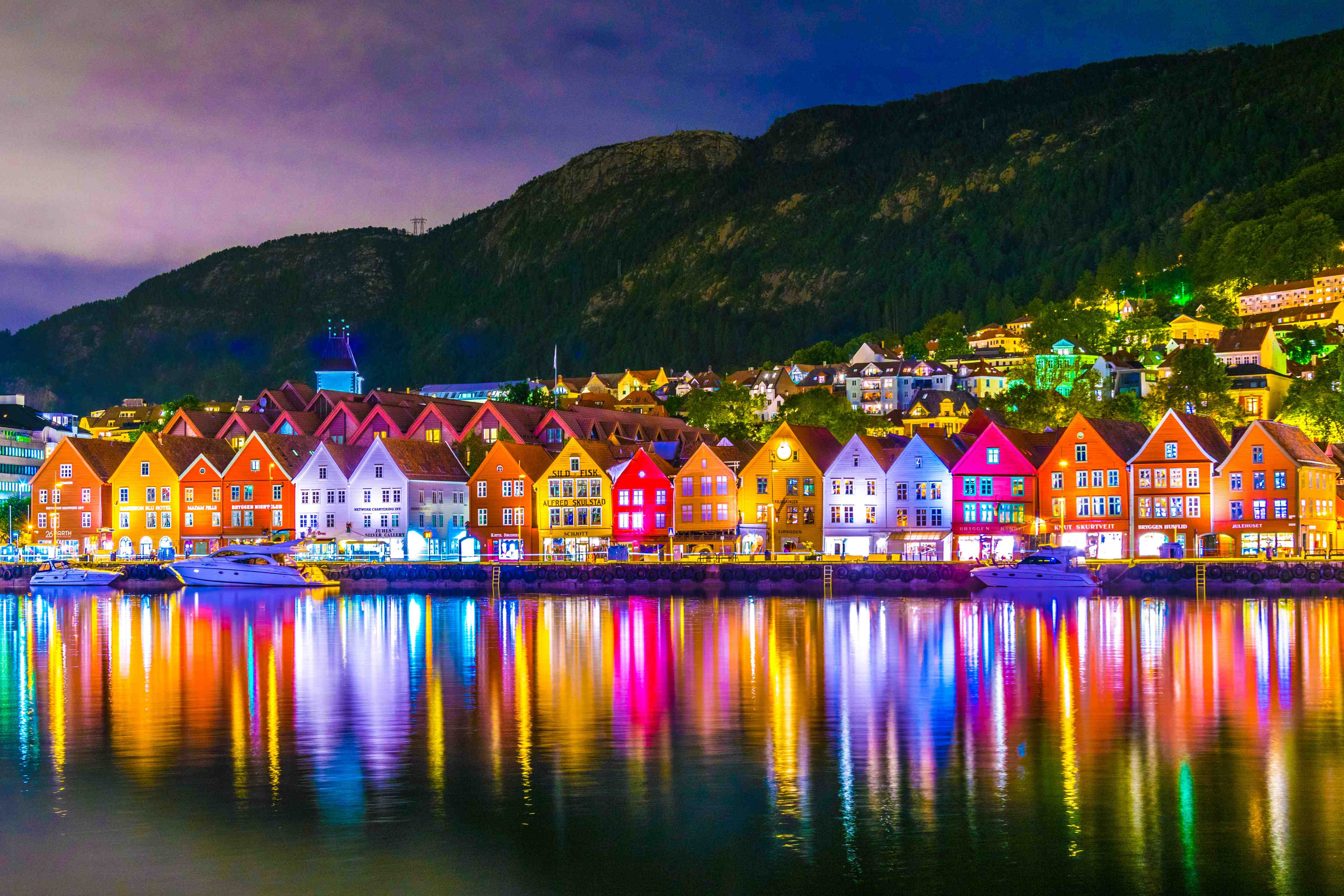 Große Wandbilder-Das historische Holzviertel Bryggen