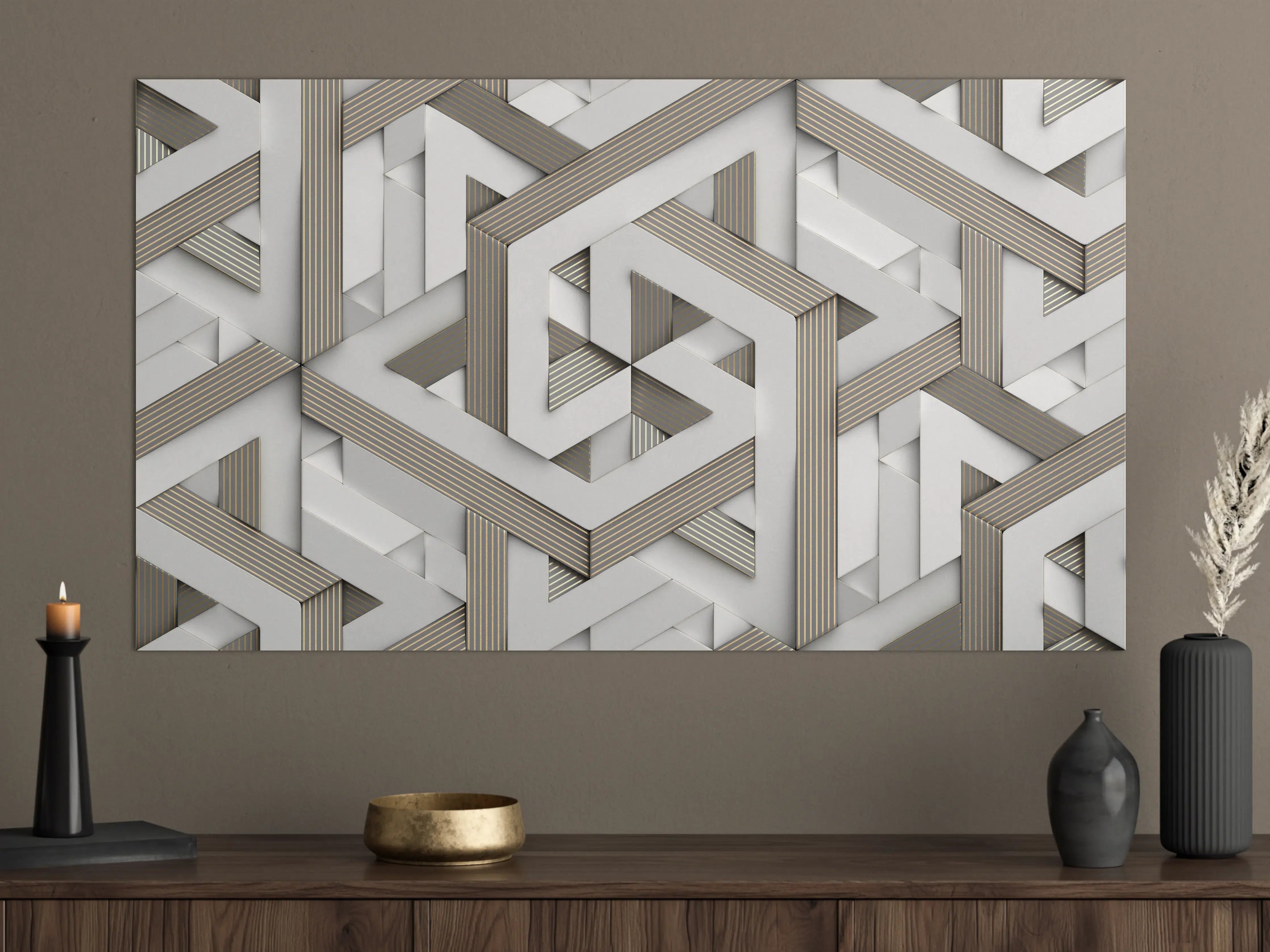 Große Wandbilder - Dekoratives Mosaik Muster - 3D