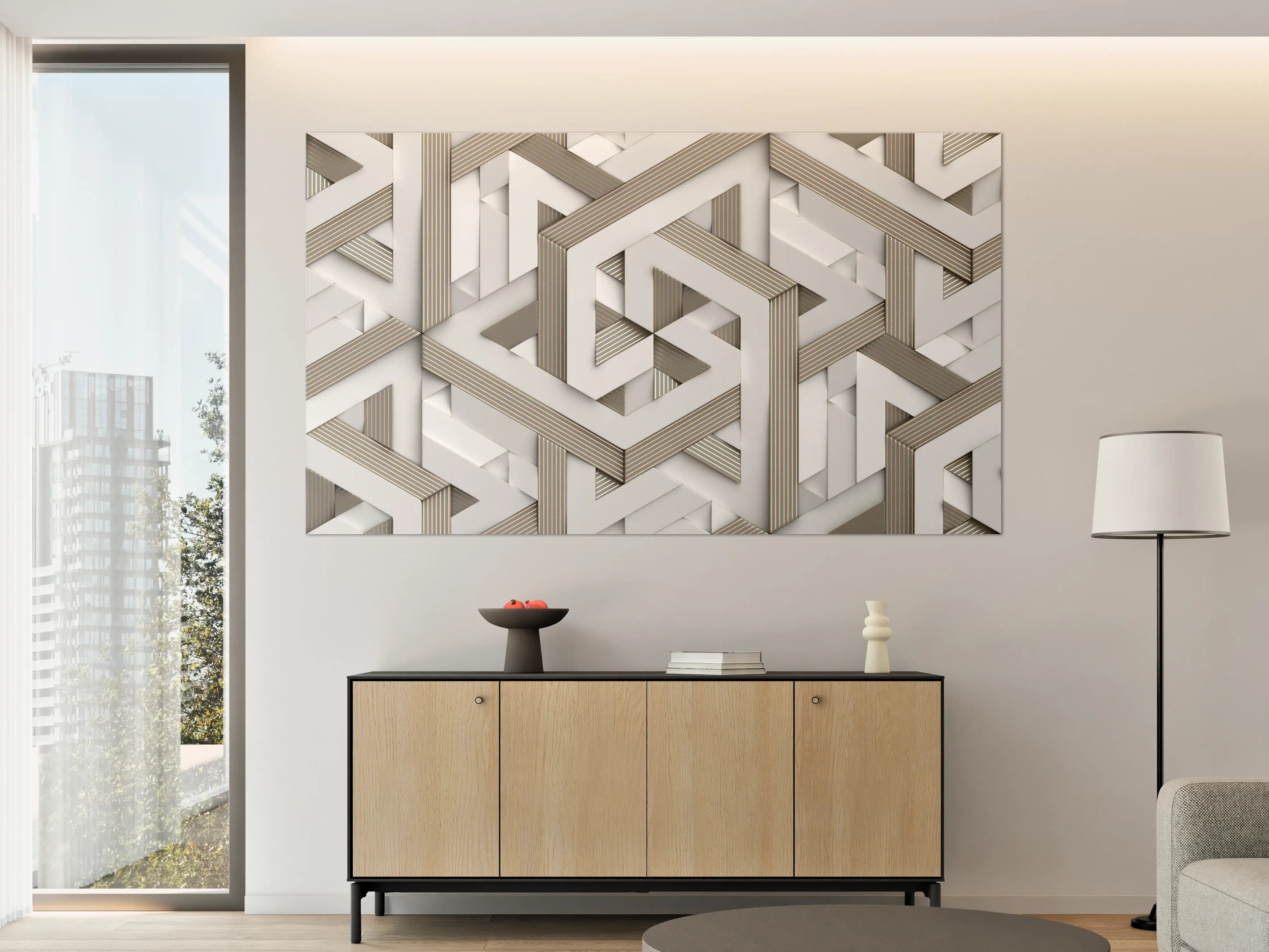 Große Wandbilder - Dekoratives Mosaik Muster - 3D