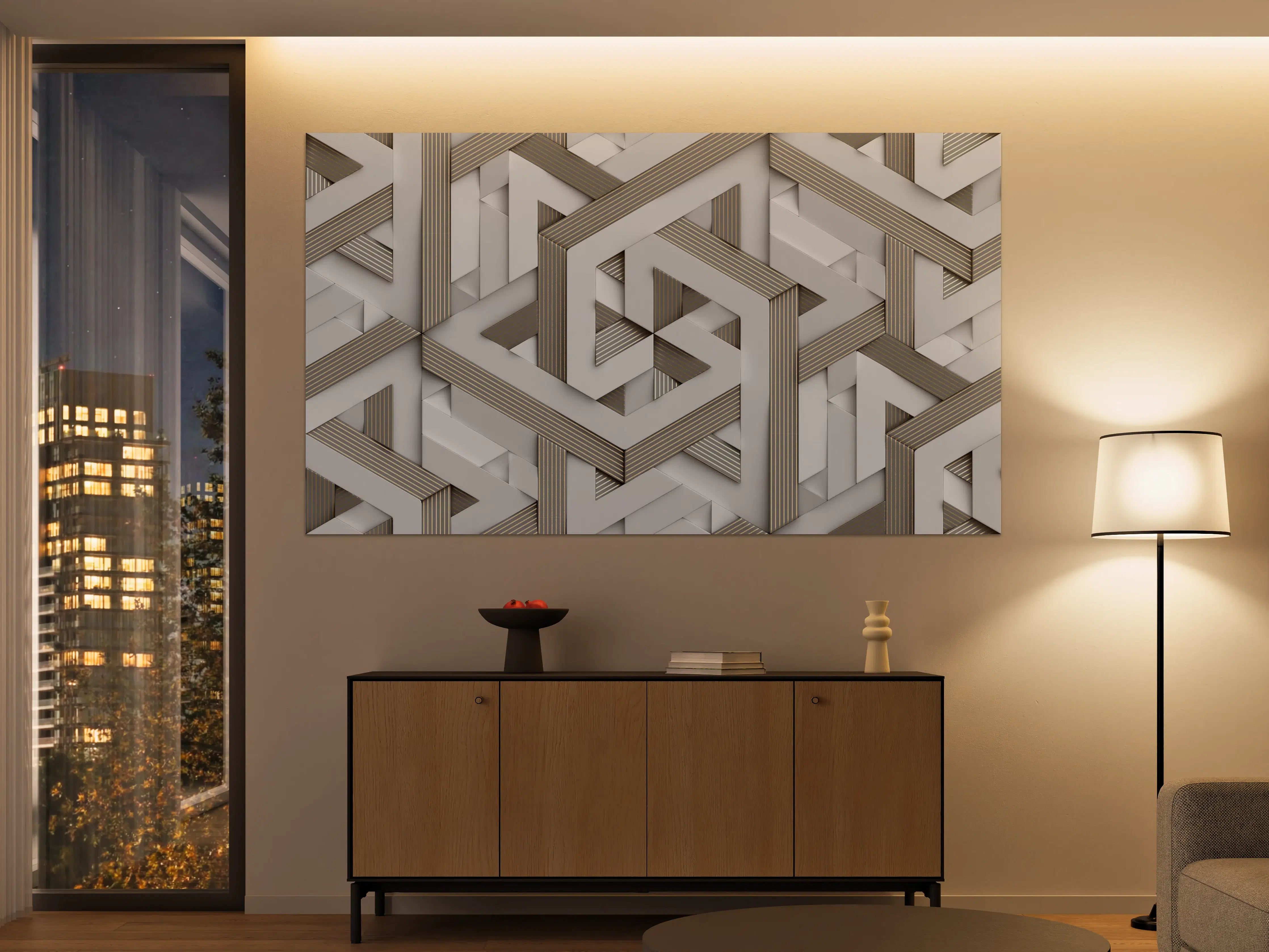 Große Wandbilder - Dekoratives Mosaik Muster - 3D