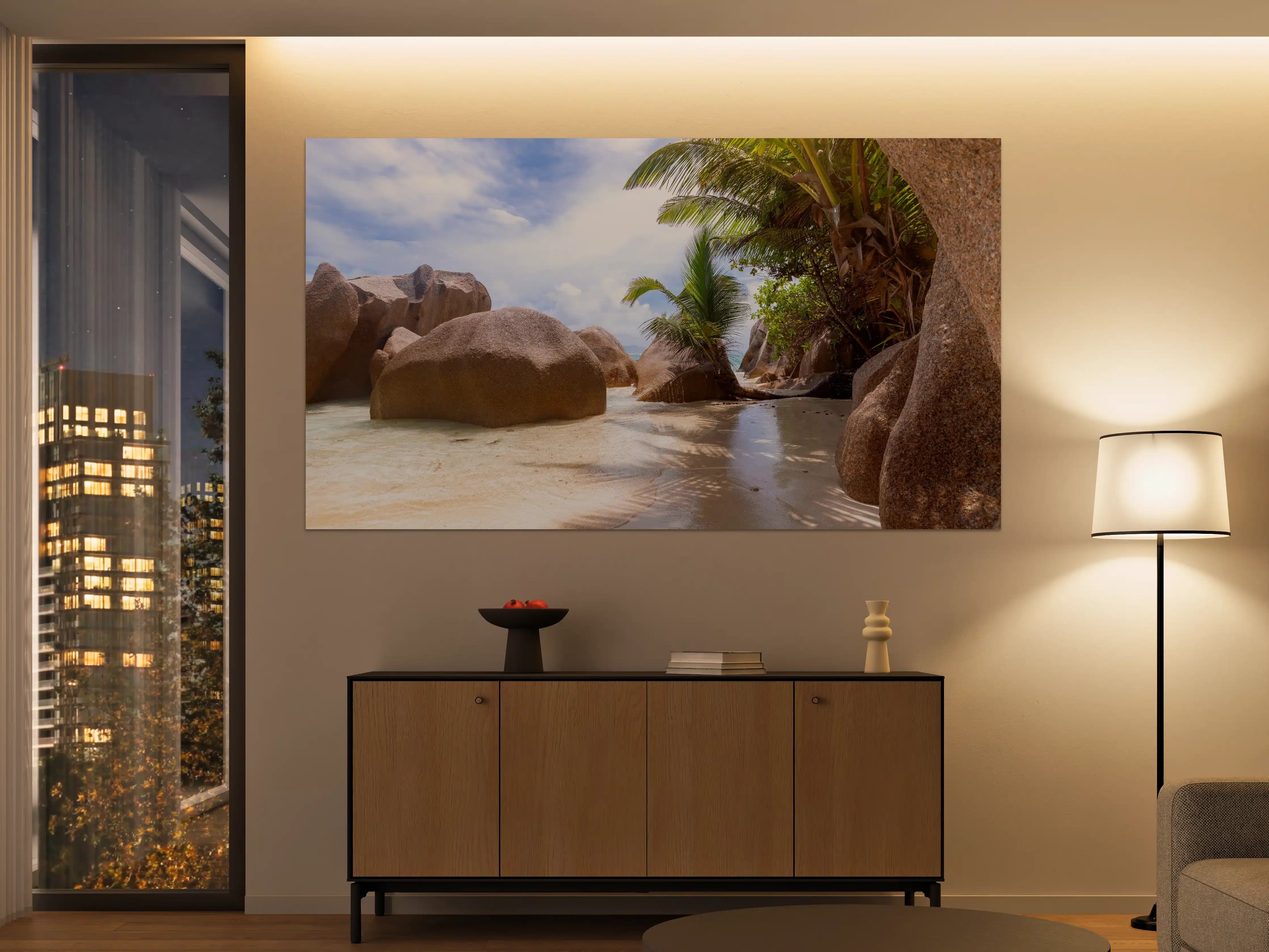 Große Wandbilder - Der Traumstrand - Anse Source d Argent