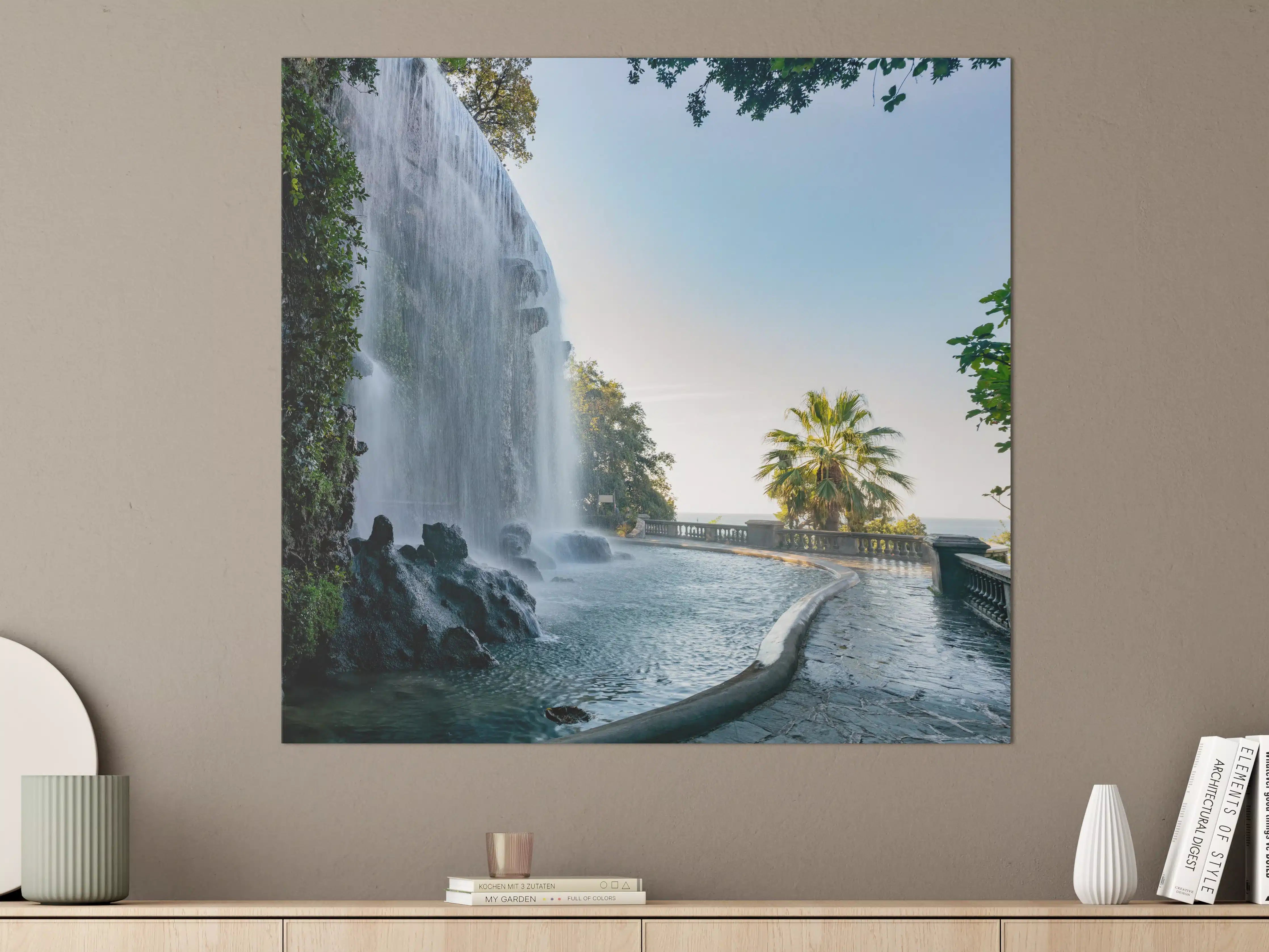 Große Wandbilder - Der Wasserfall Cascade Du Casteu in Castel Hill