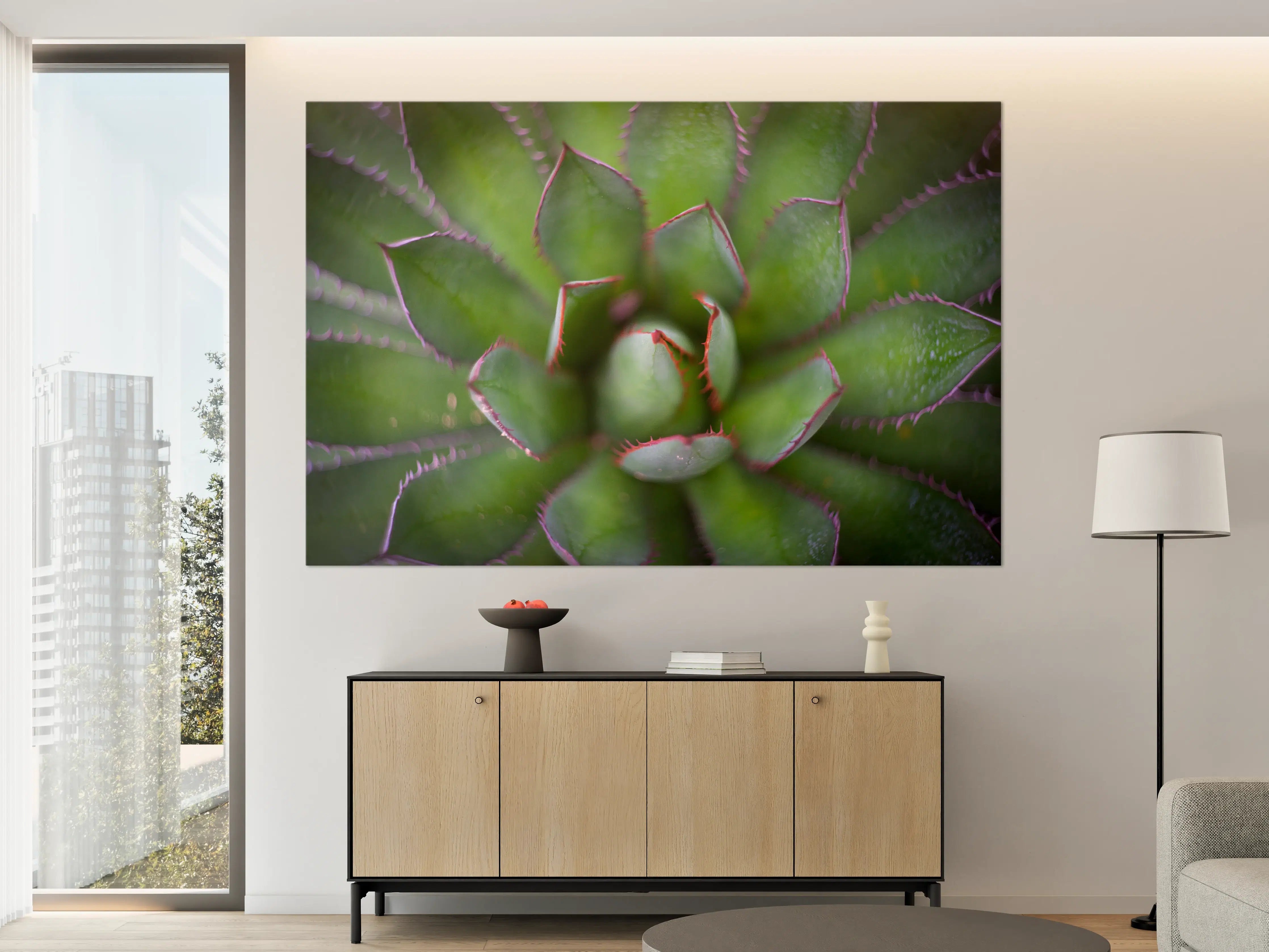 Große Wandbilder - Detailreiche Grüne Agave Pflanze