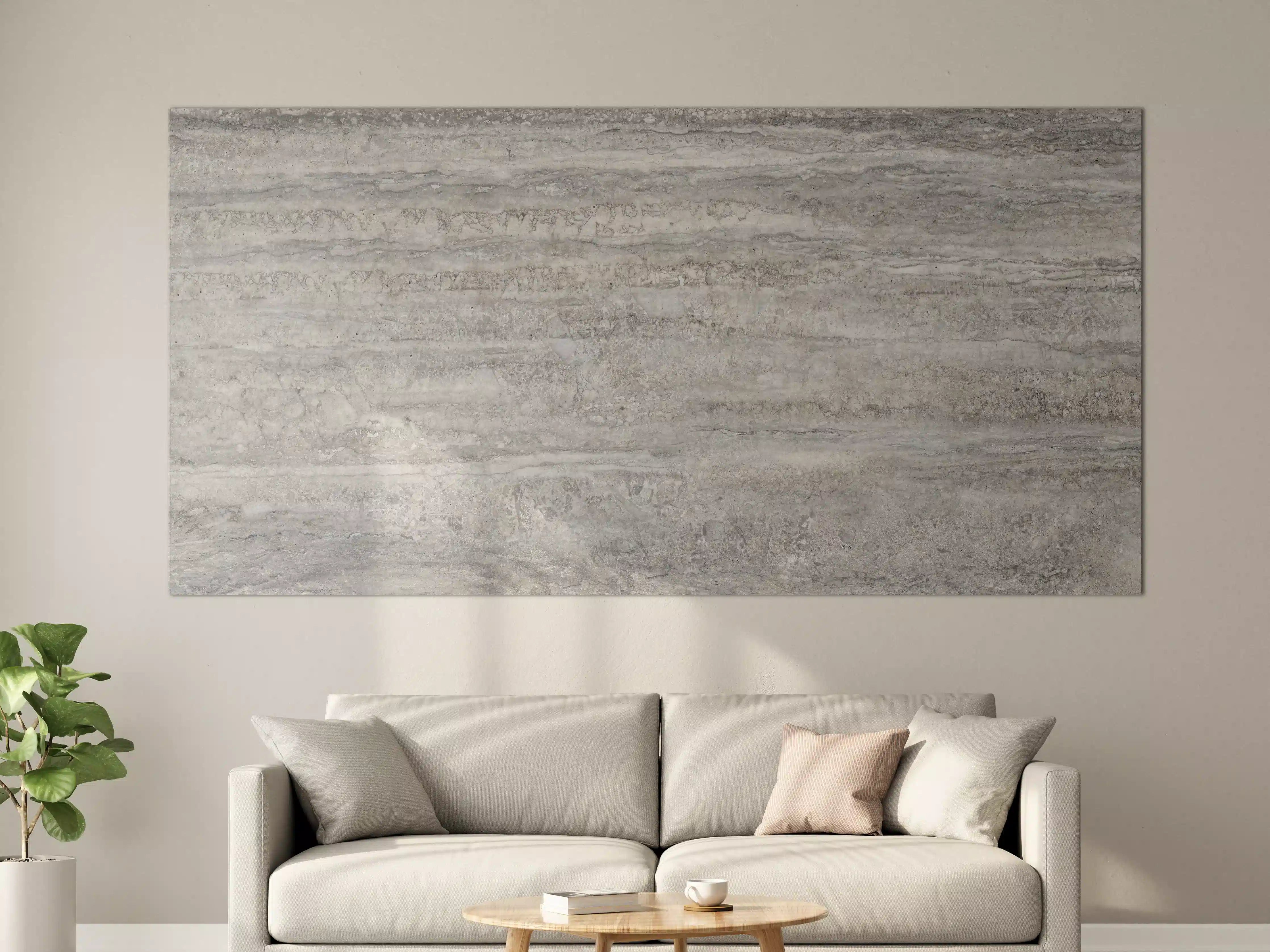Große Wandbilder - Dezenter Travertin Marmor