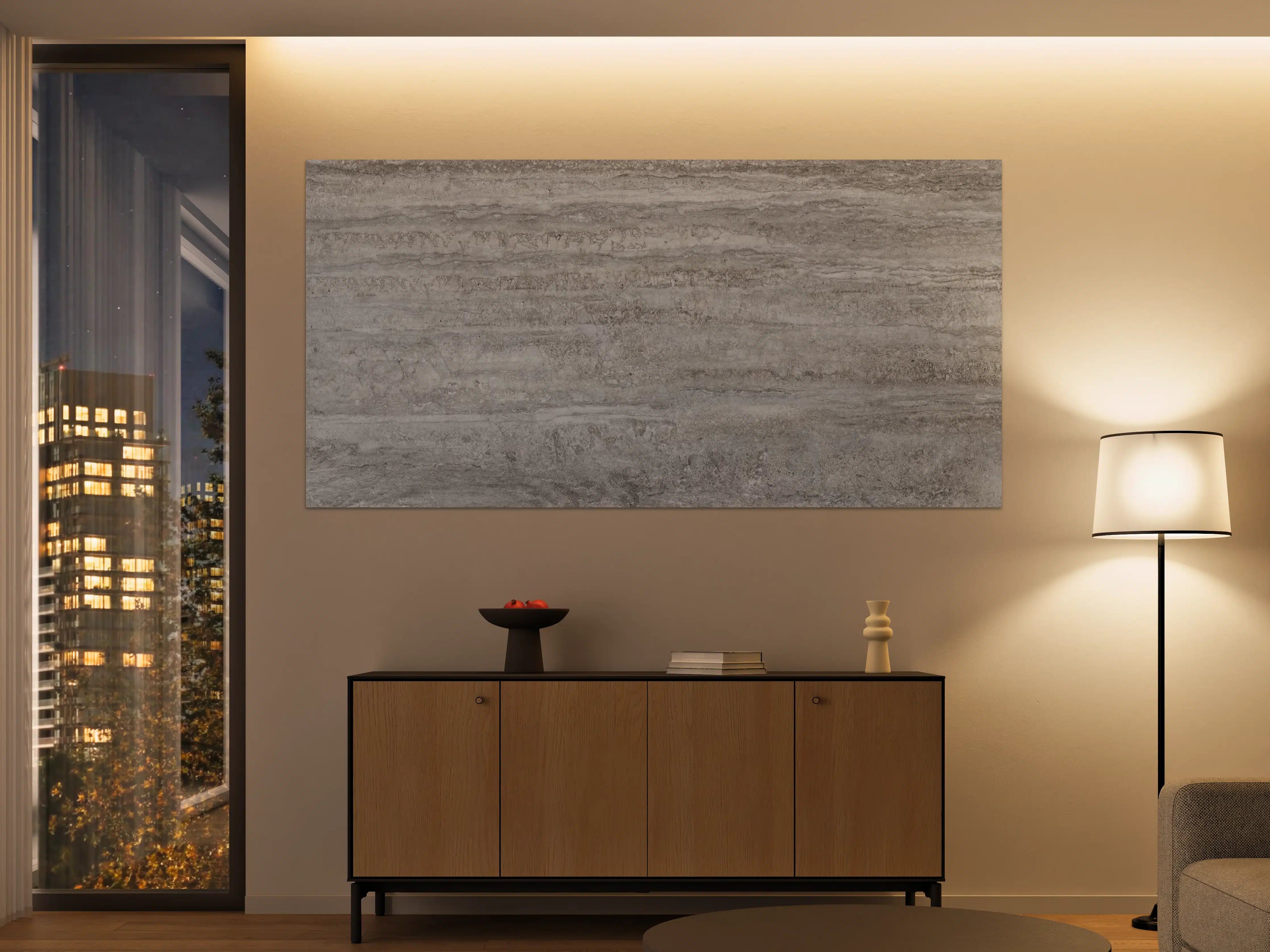 Große Wandbilder - Dezenter Travertin Marmor