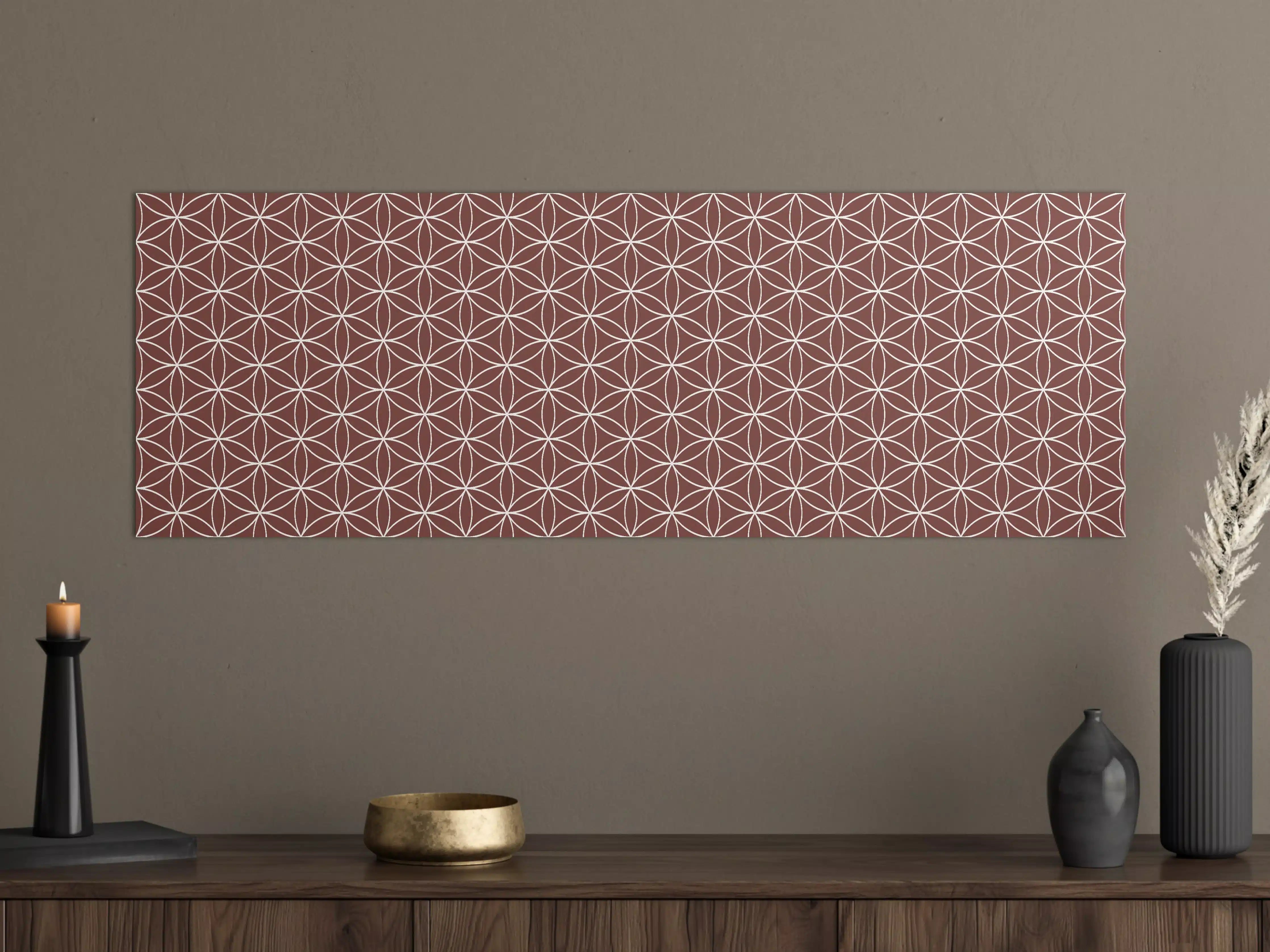 Große Wandbilder - Dezentes geometrisches Muster in pastelligen Tönen