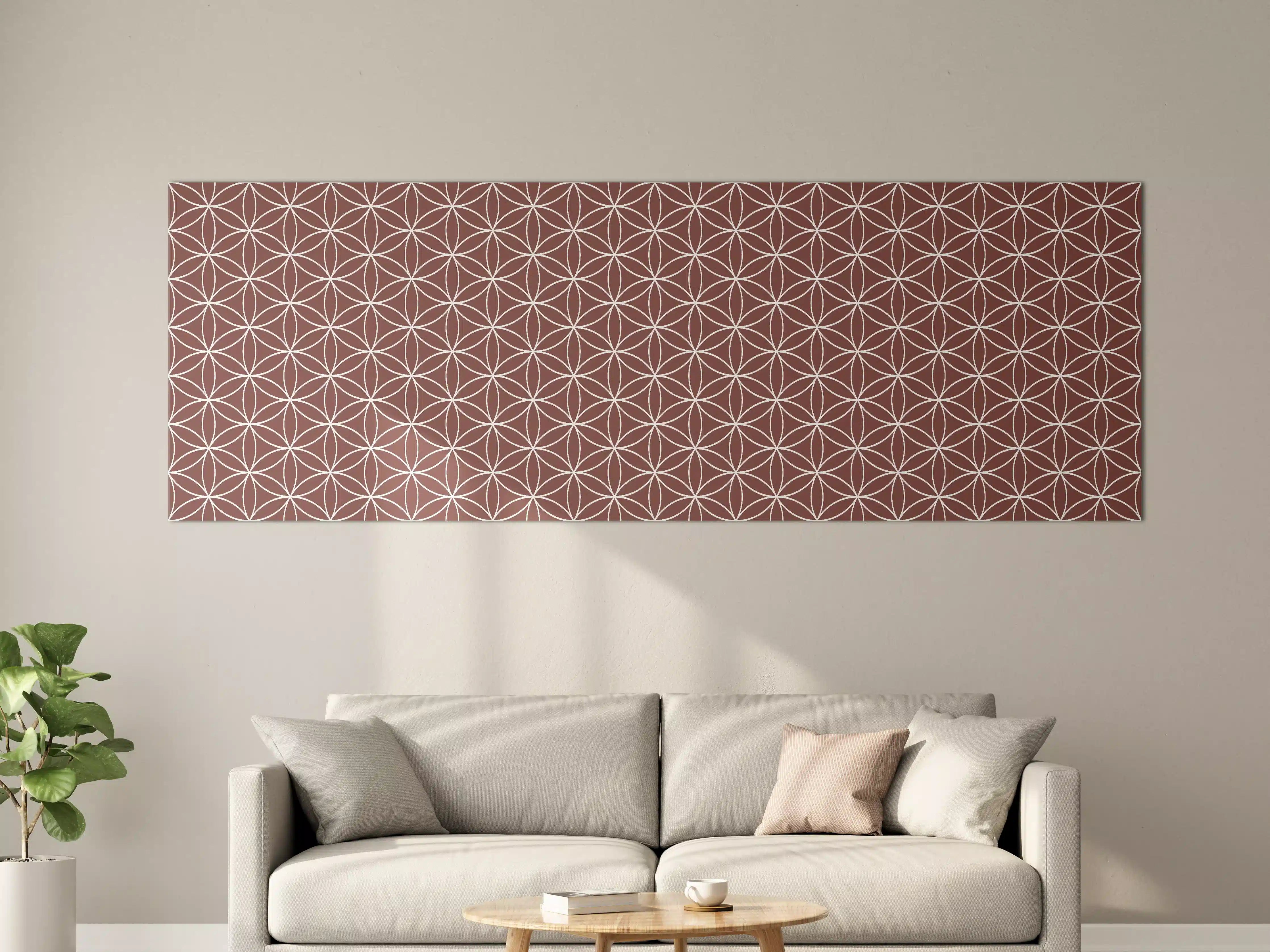 Große Wandbilder - Dezentes geometrisches Muster in pastelligen Tönen