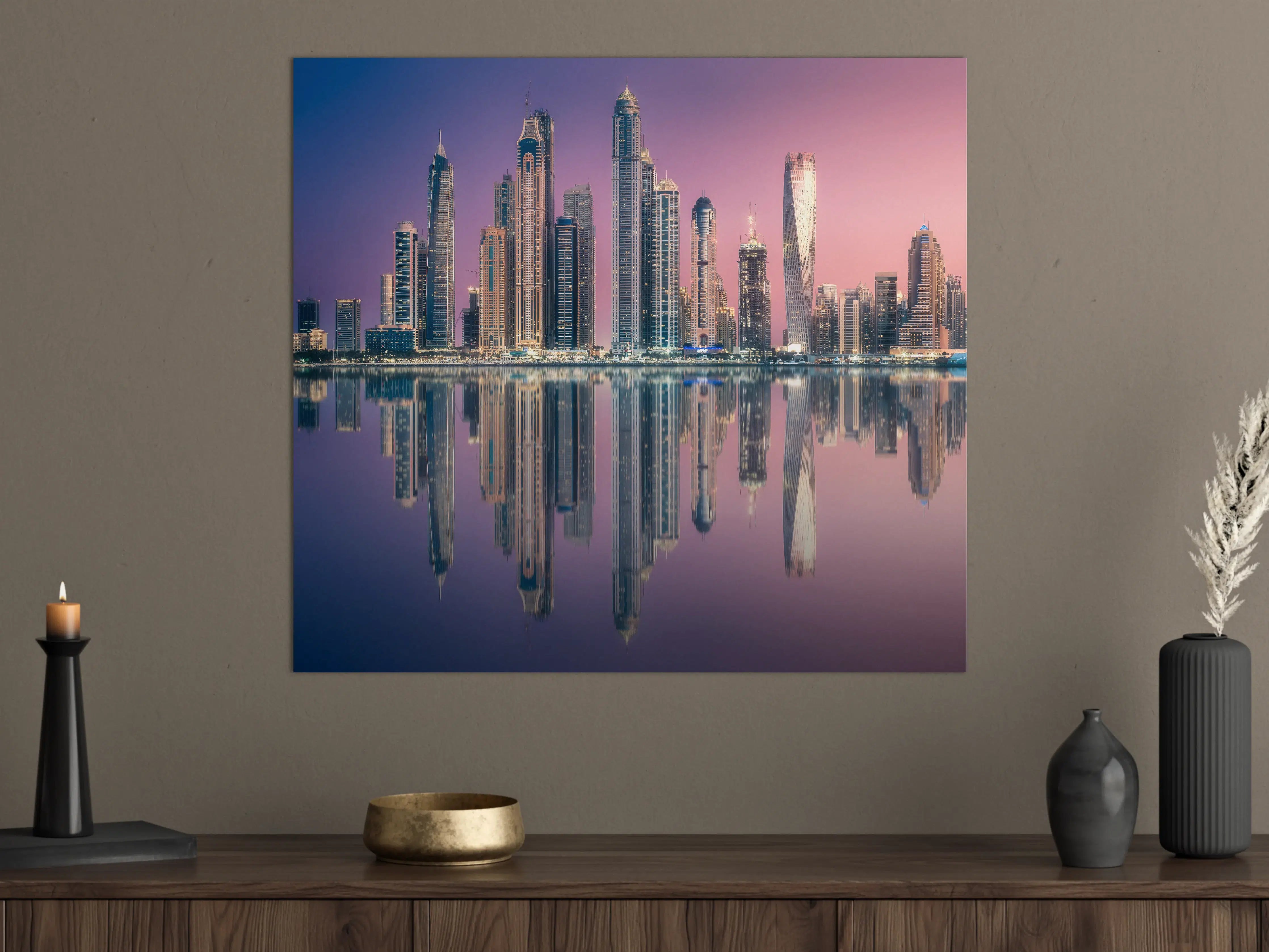 Große Wandbilder - Die Bucht von Dubai Marina Aussicht von Palm Jumeirah