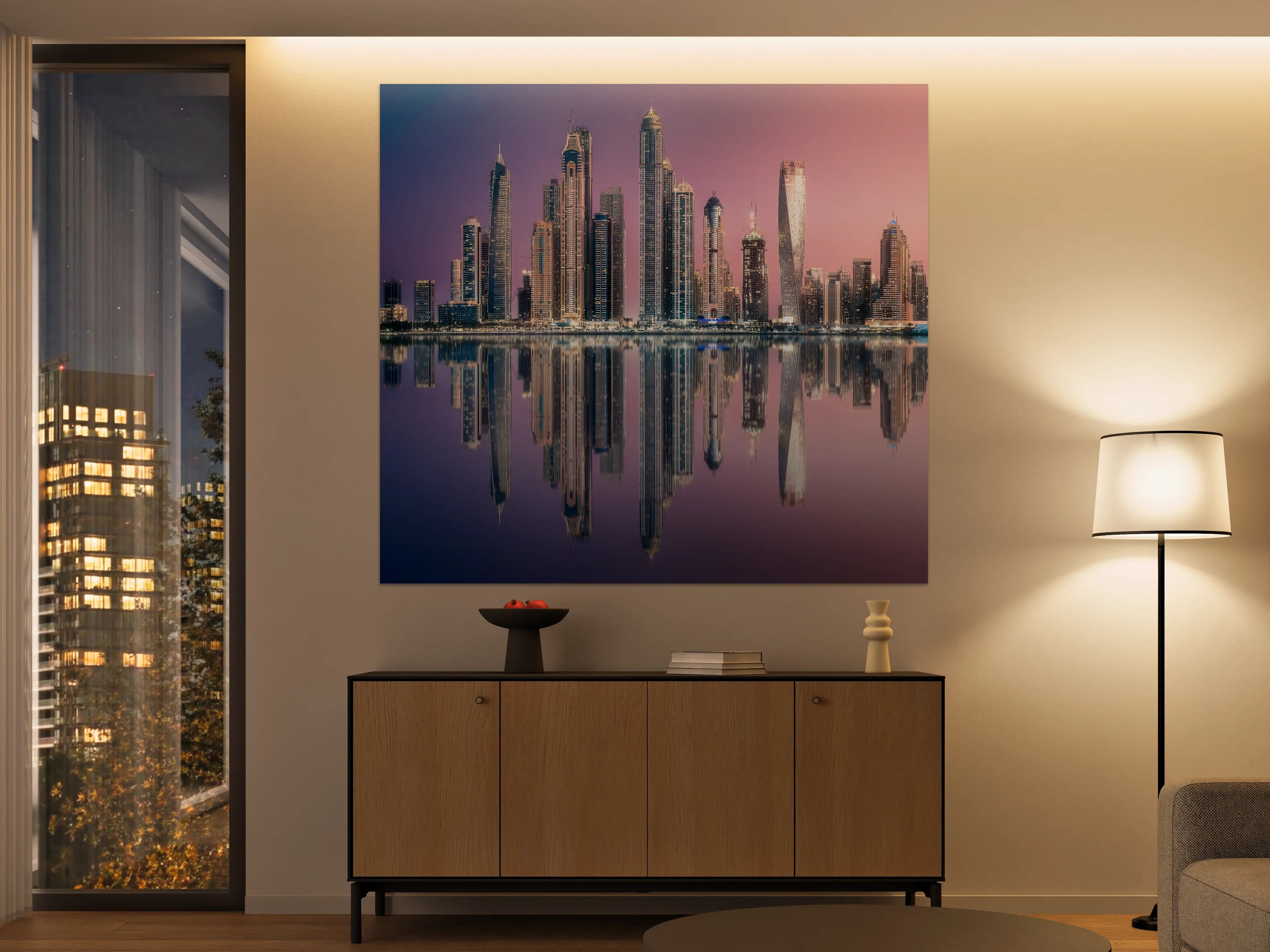 Große Wandbilder - Die Bucht von Dubai Marina Aussicht von Palm Jumeirah