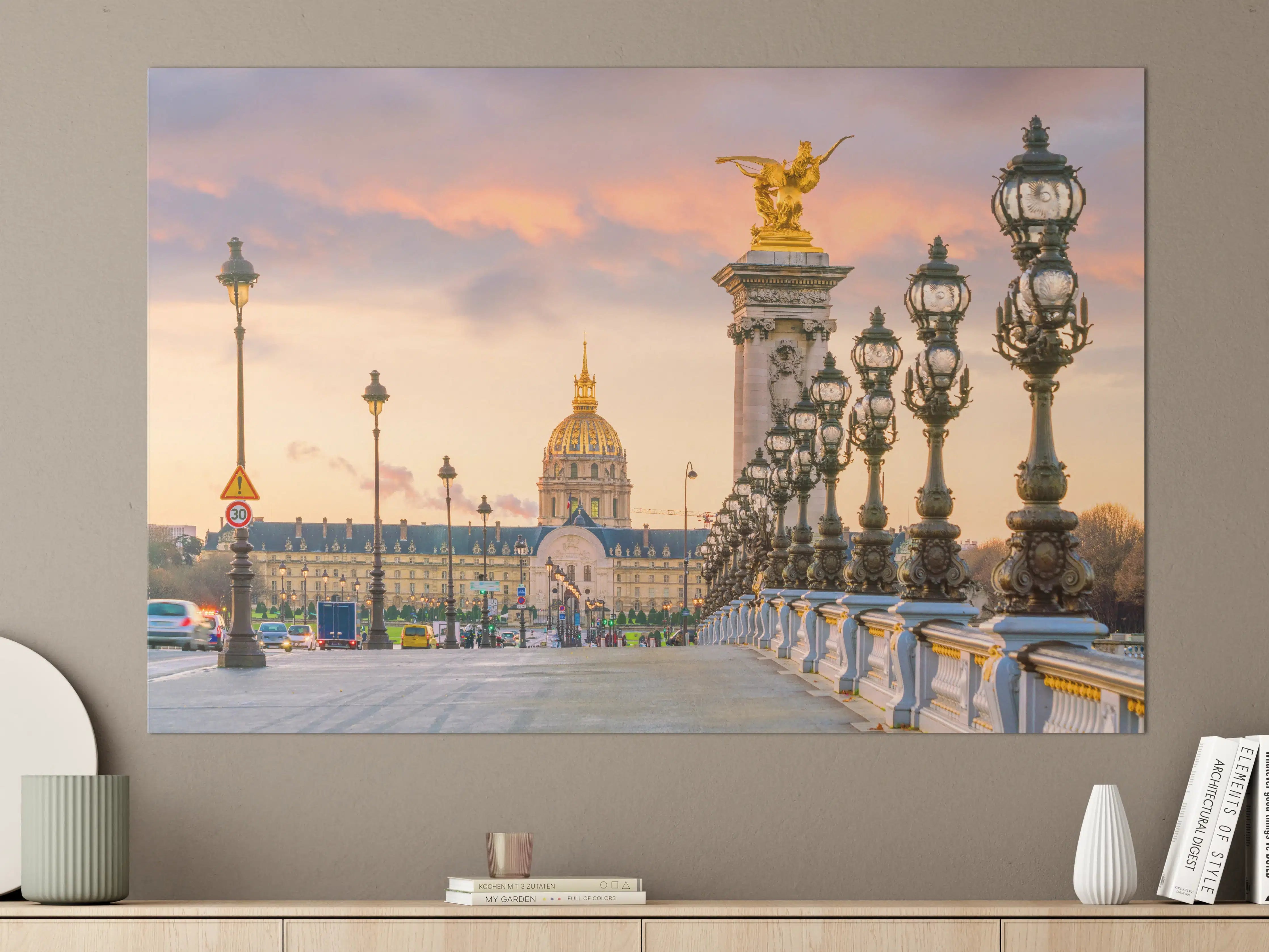 Große Wandbilder - Die Pont Alexandre III Brücke über die Seine in Paris