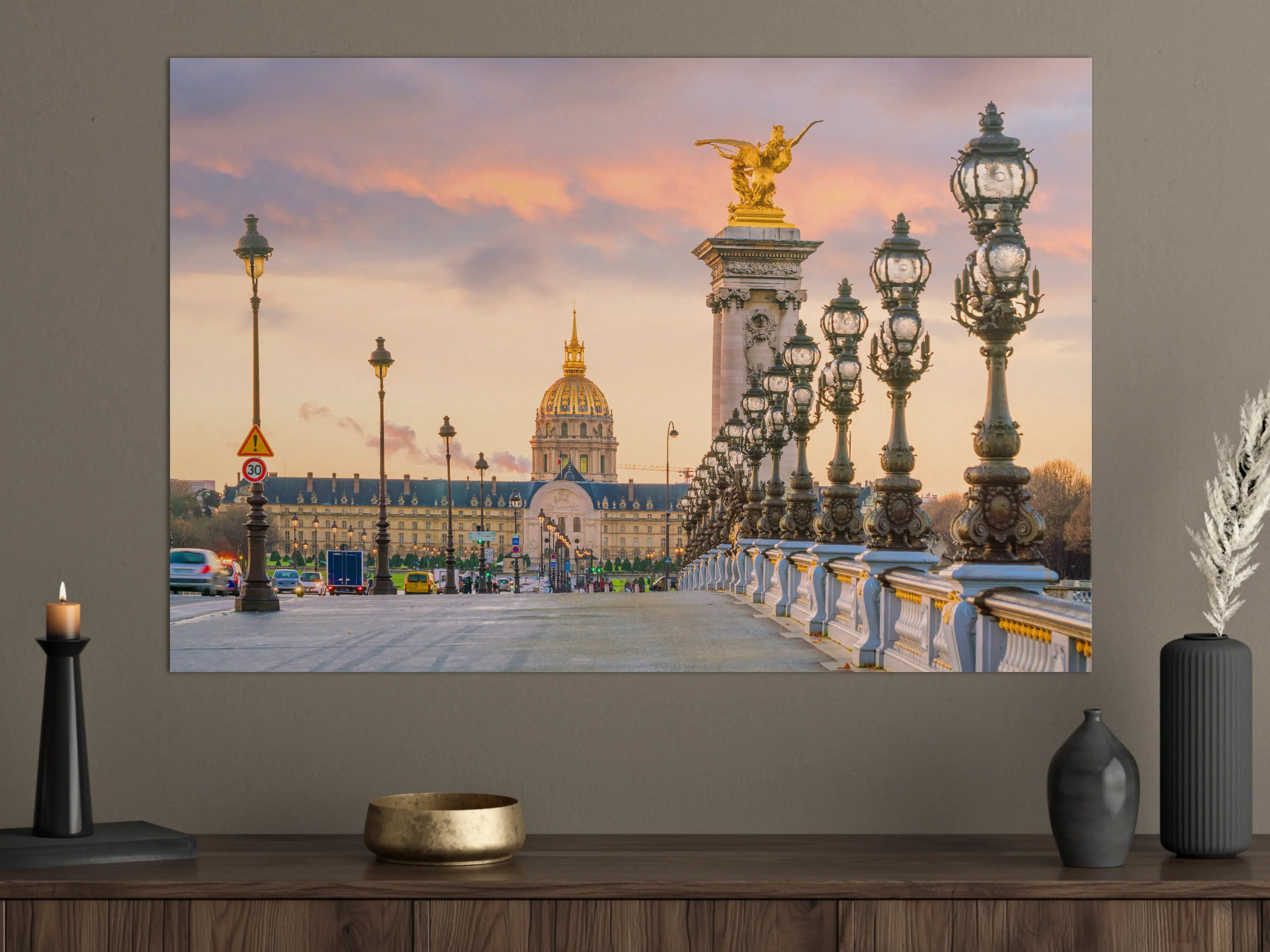 Große Wandbilder - Die Pont Alexandre III Brücke über die Seine in Paris