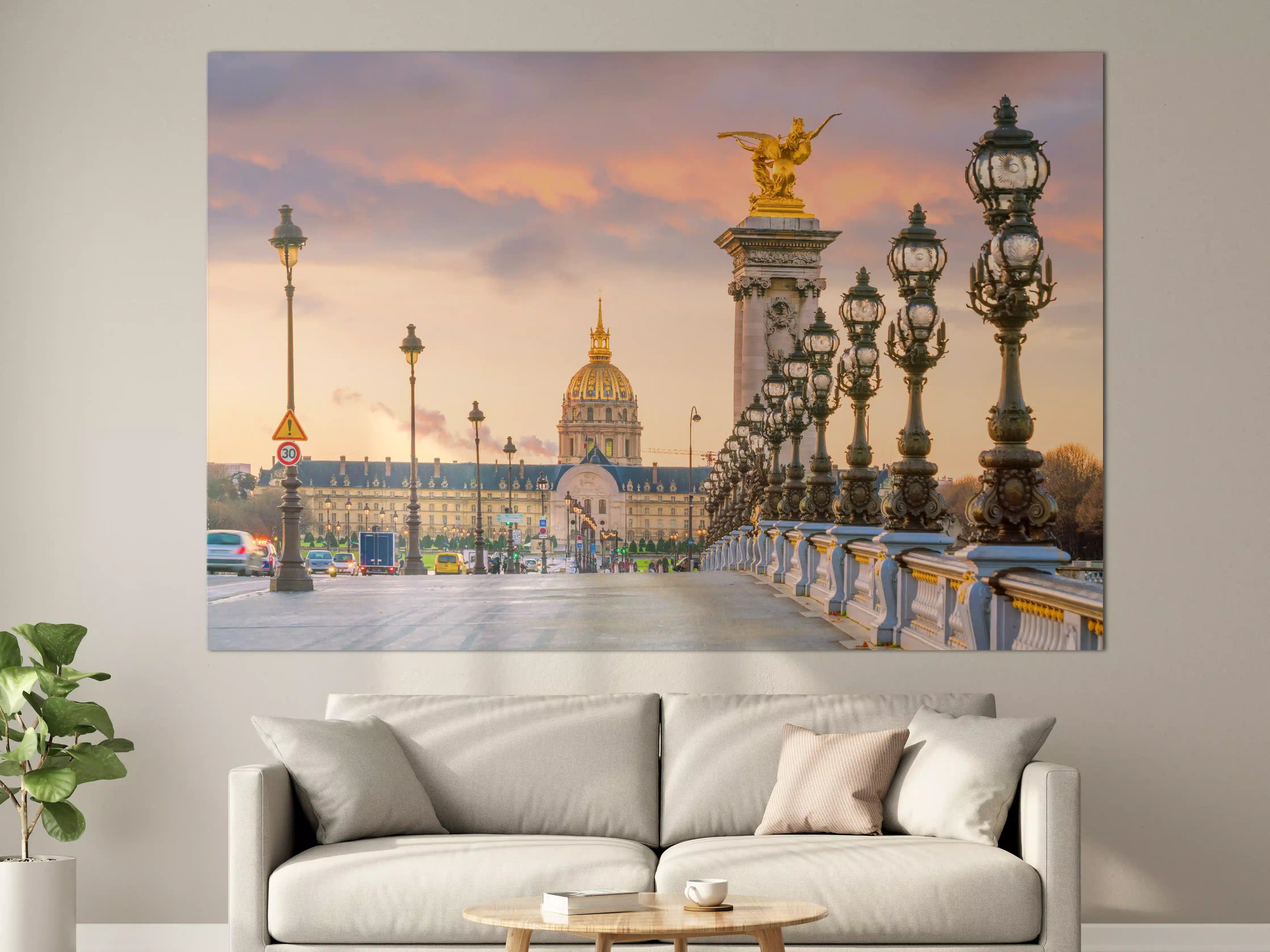Große Wandbilder - Die Pont Alexandre III Brücke über die Seine in Paris