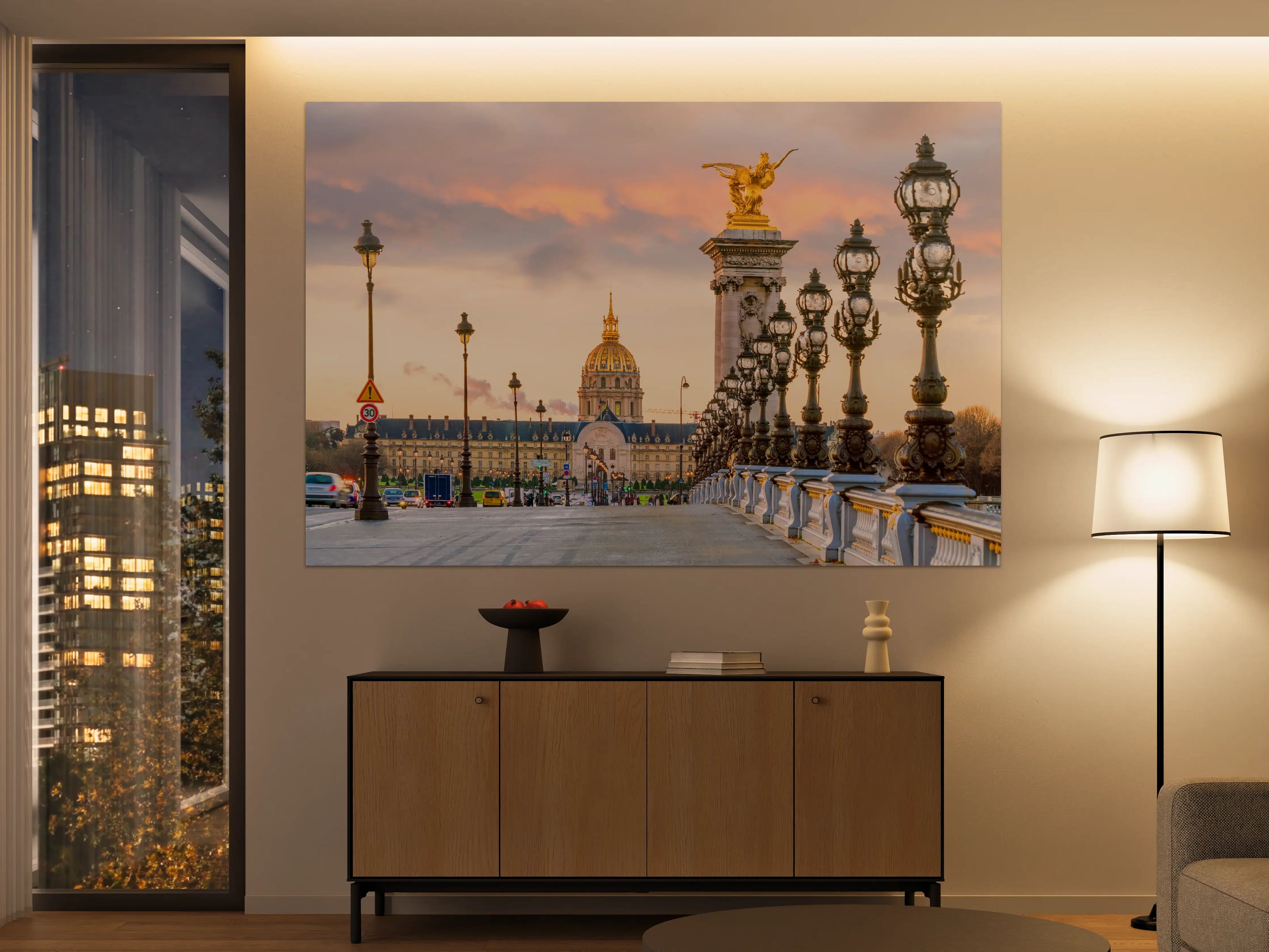 Große Wandbilder - Die Pont Alexandre III Brücke über die Seine in Paris