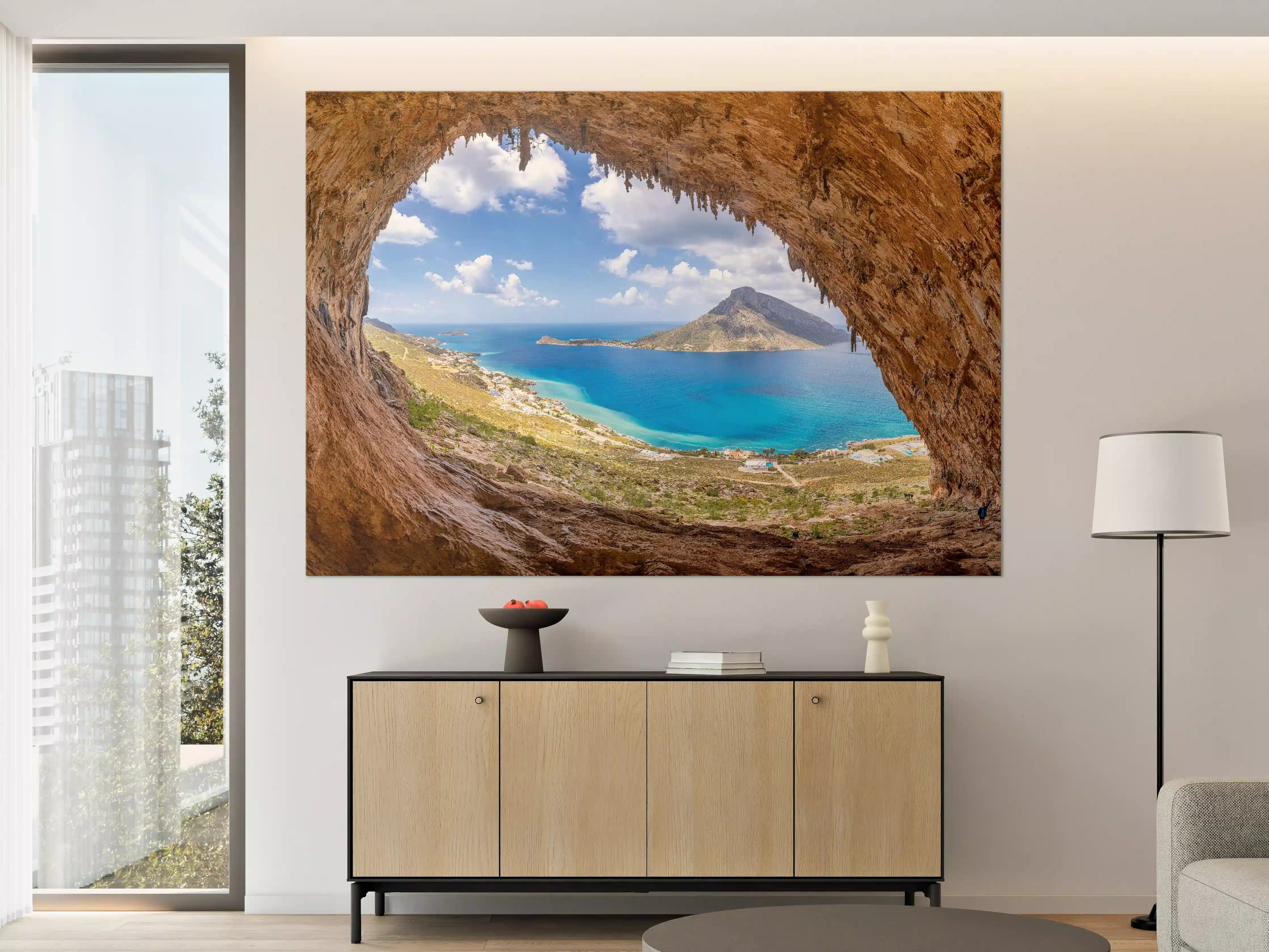 Große Wandbilder - Die berühmte Grande Grotta mit Blick aufs Meer