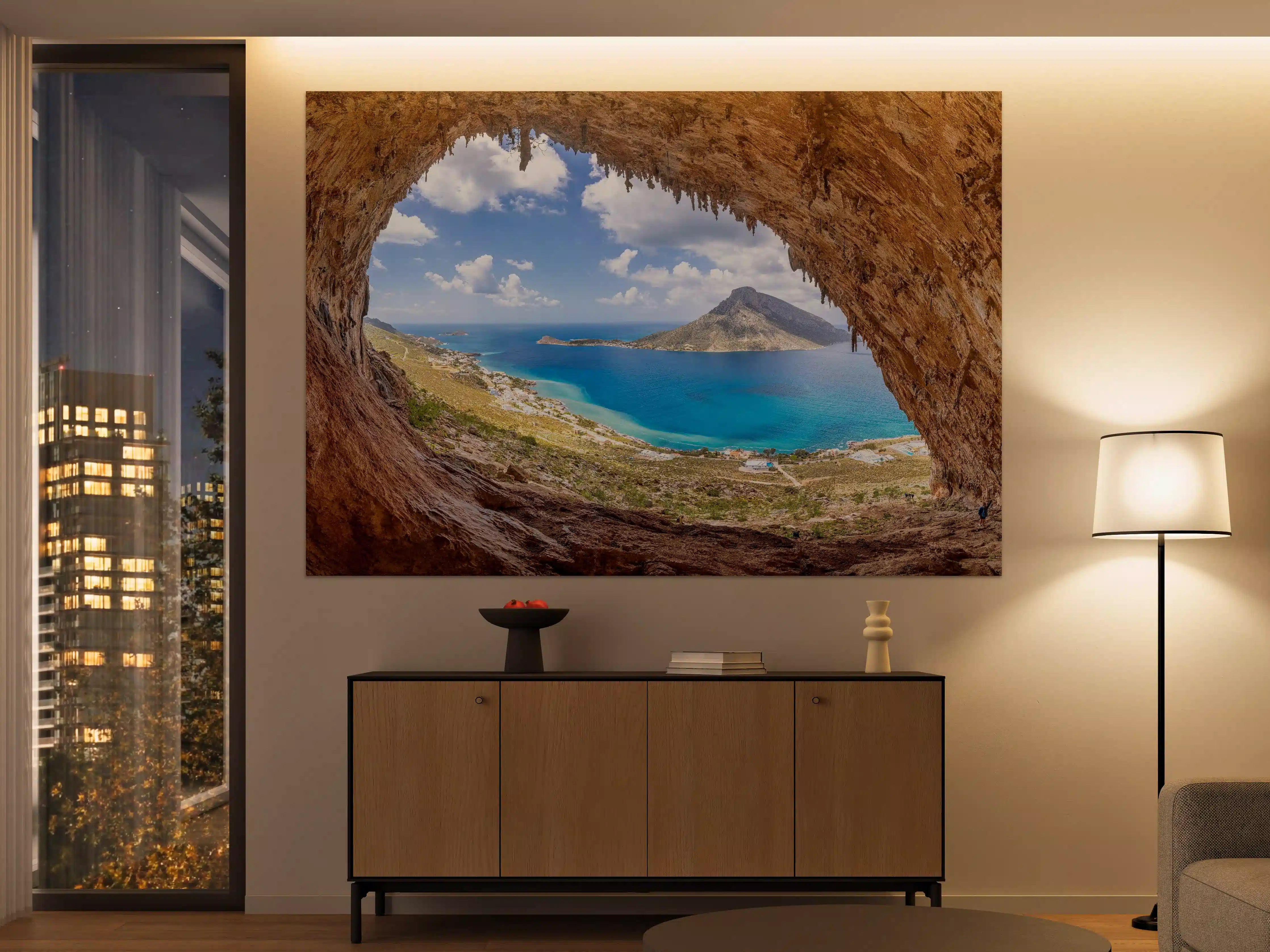 Große Wandbilder - Die berühmte Grande Grotta mit Blick aufs Meer