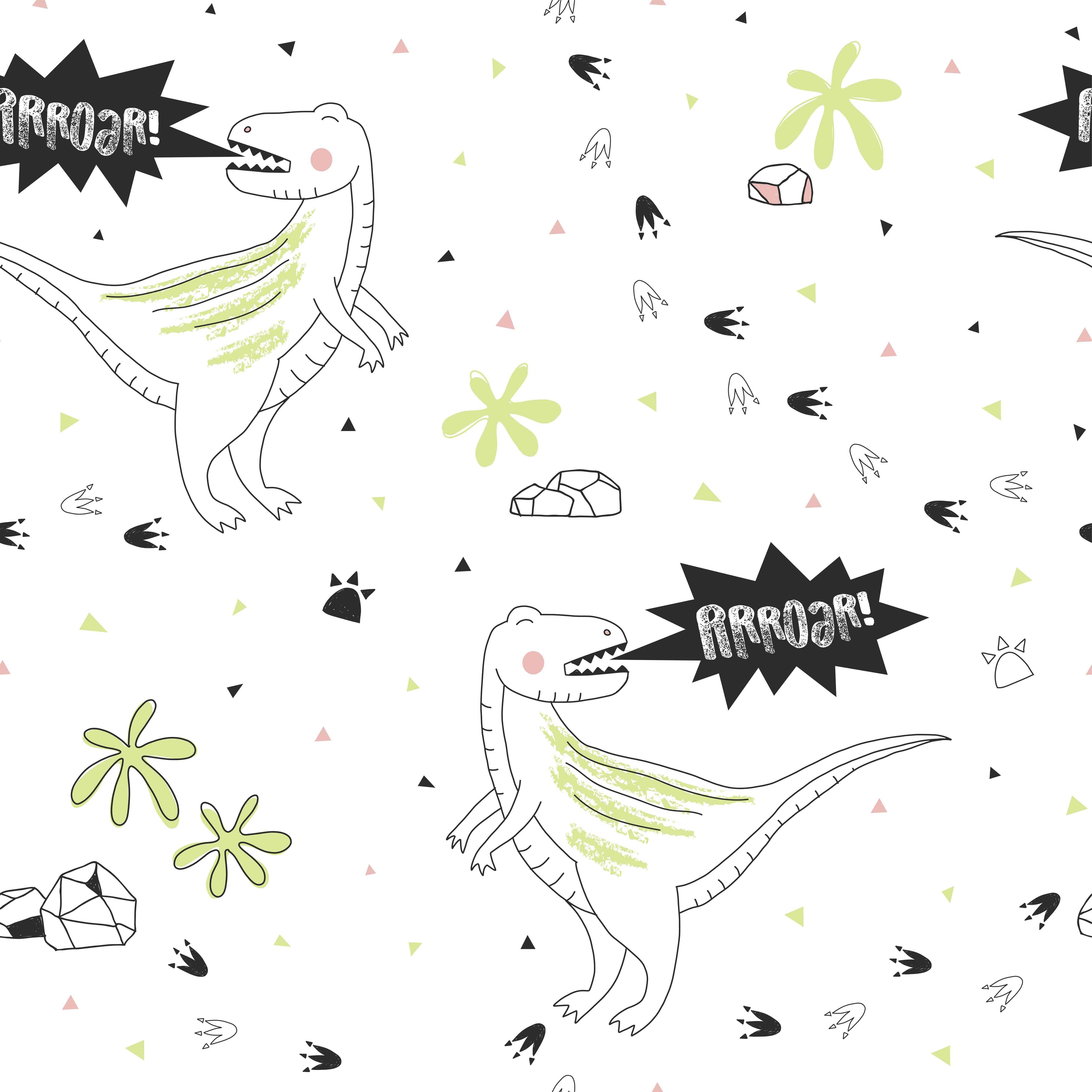 Große Wandbilder-Dino-Muster Kindermotiv Bunt