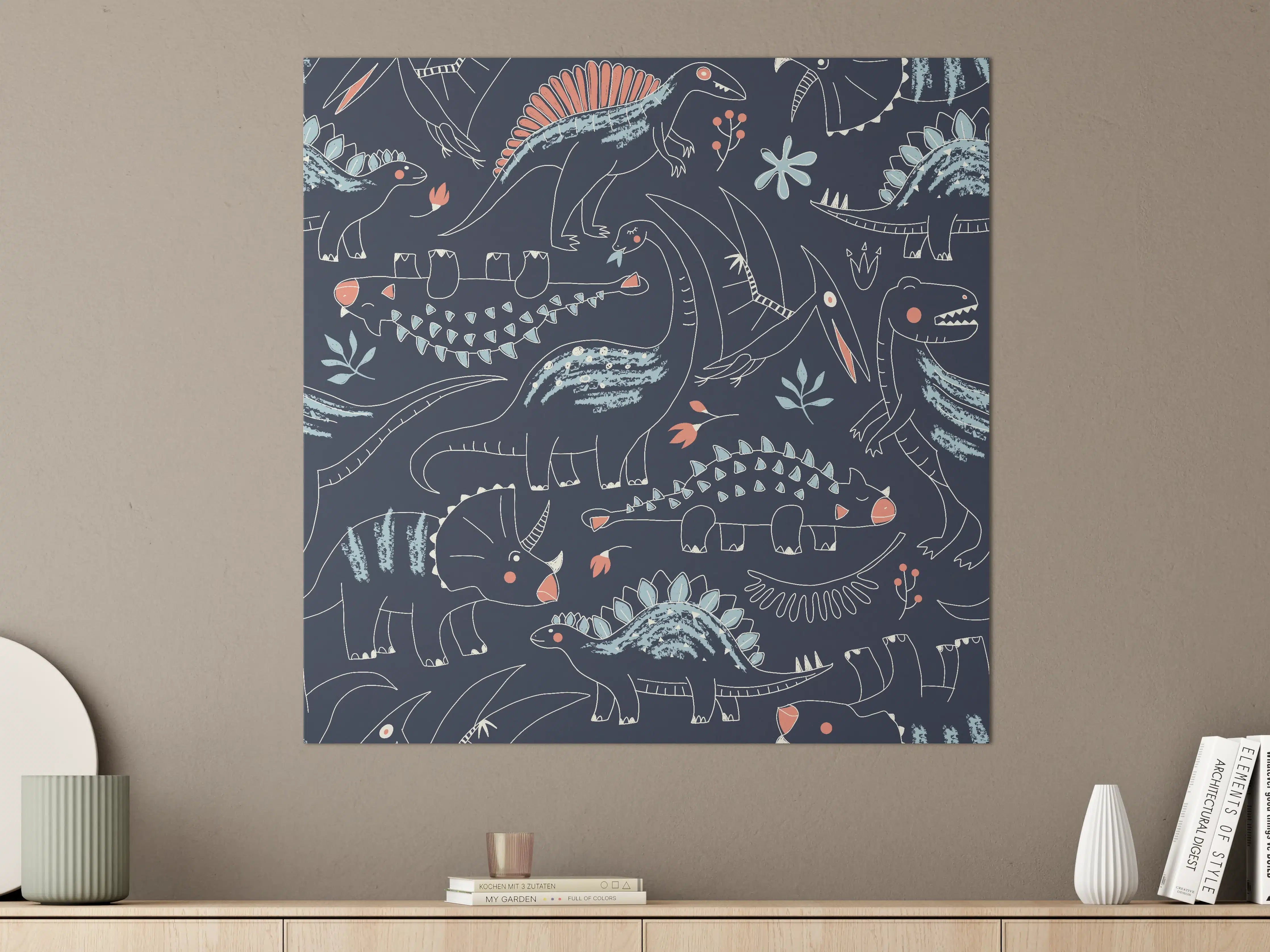 Große Wandbilder - Drachen und Dinosaurier Illustration