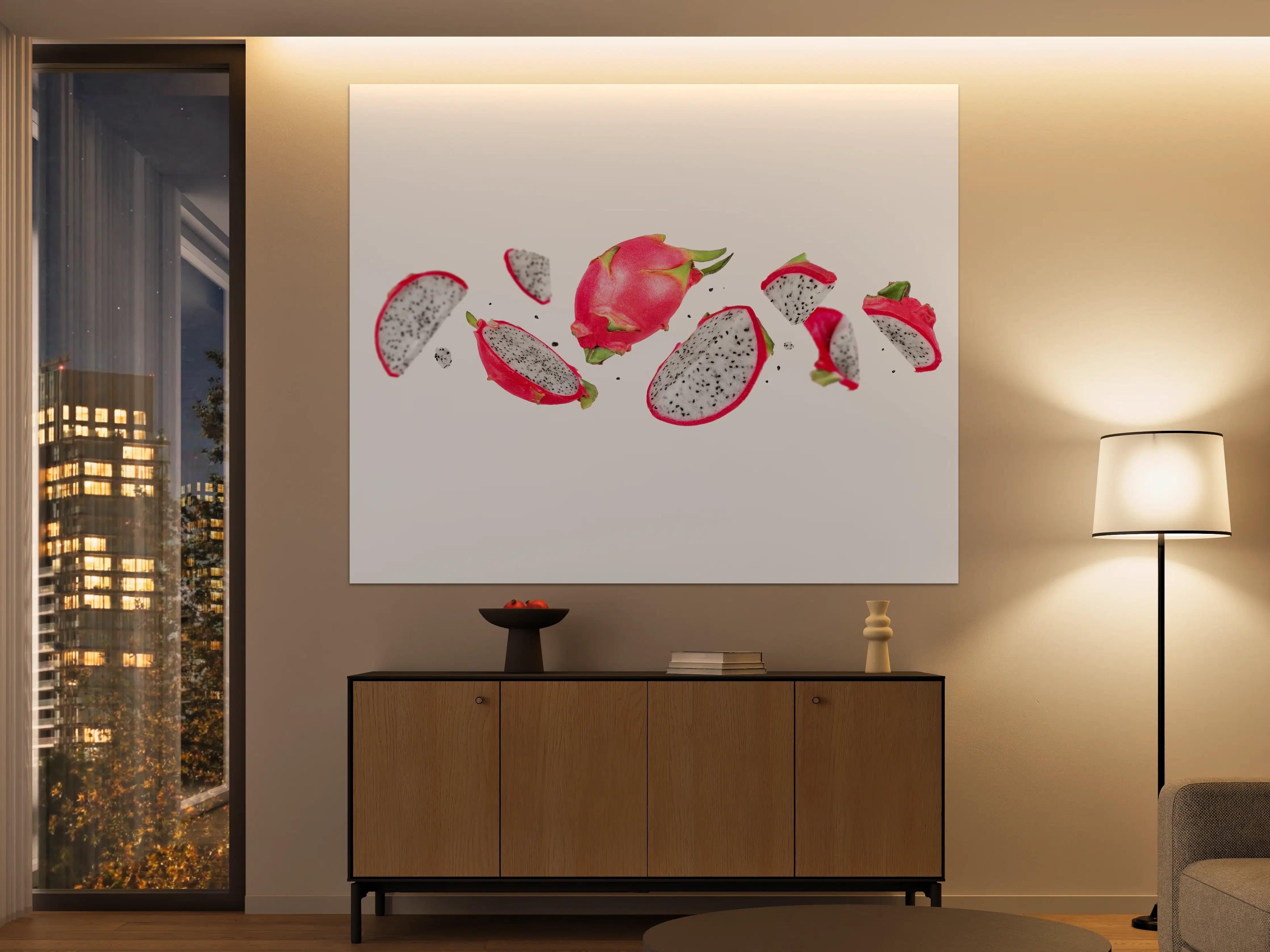 Große Wandbilder - Drachenfrucht Pink Weiß