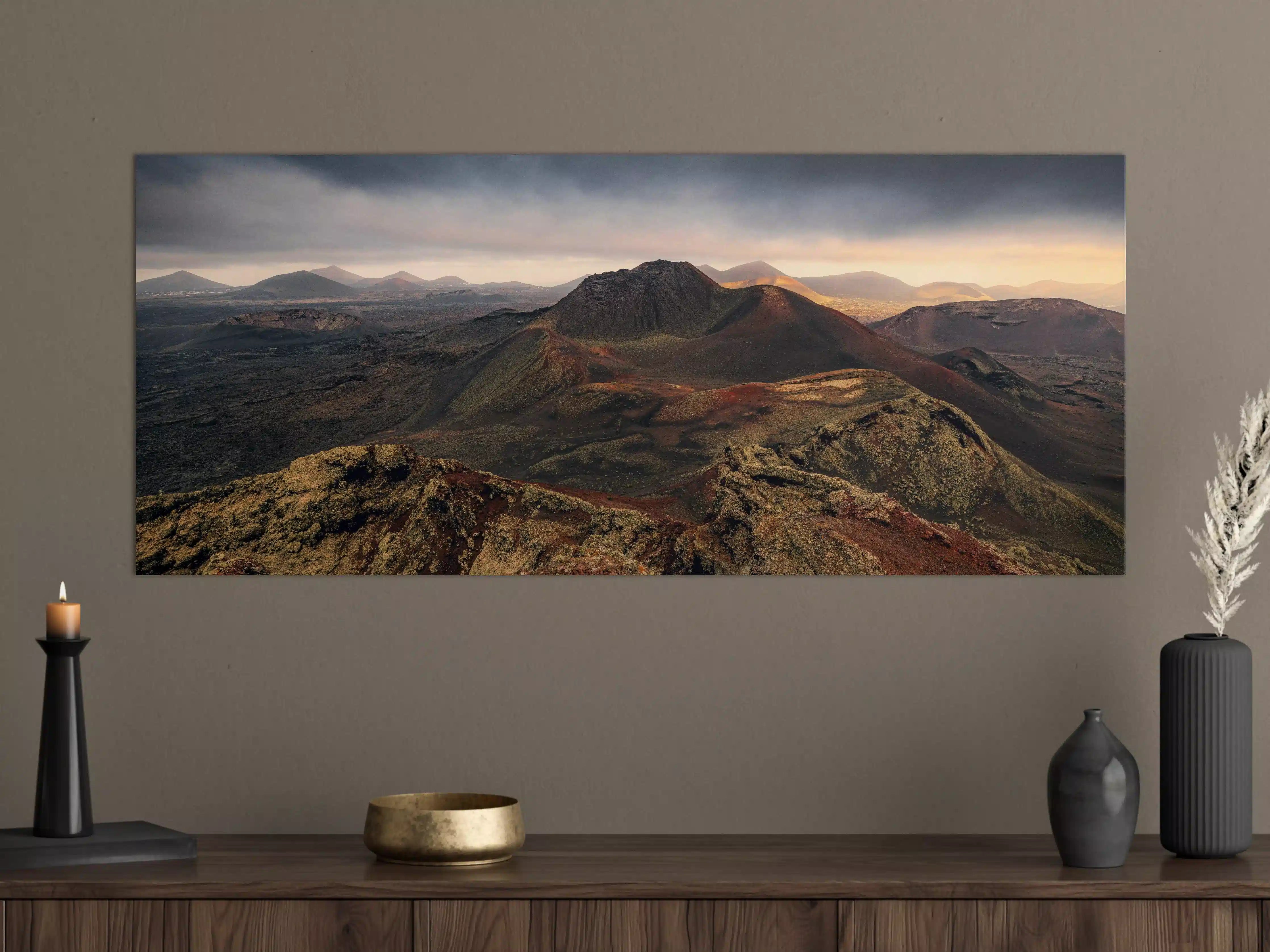Große Wandbilder - Dramatische Vulkan-Landschaft Lanzarote