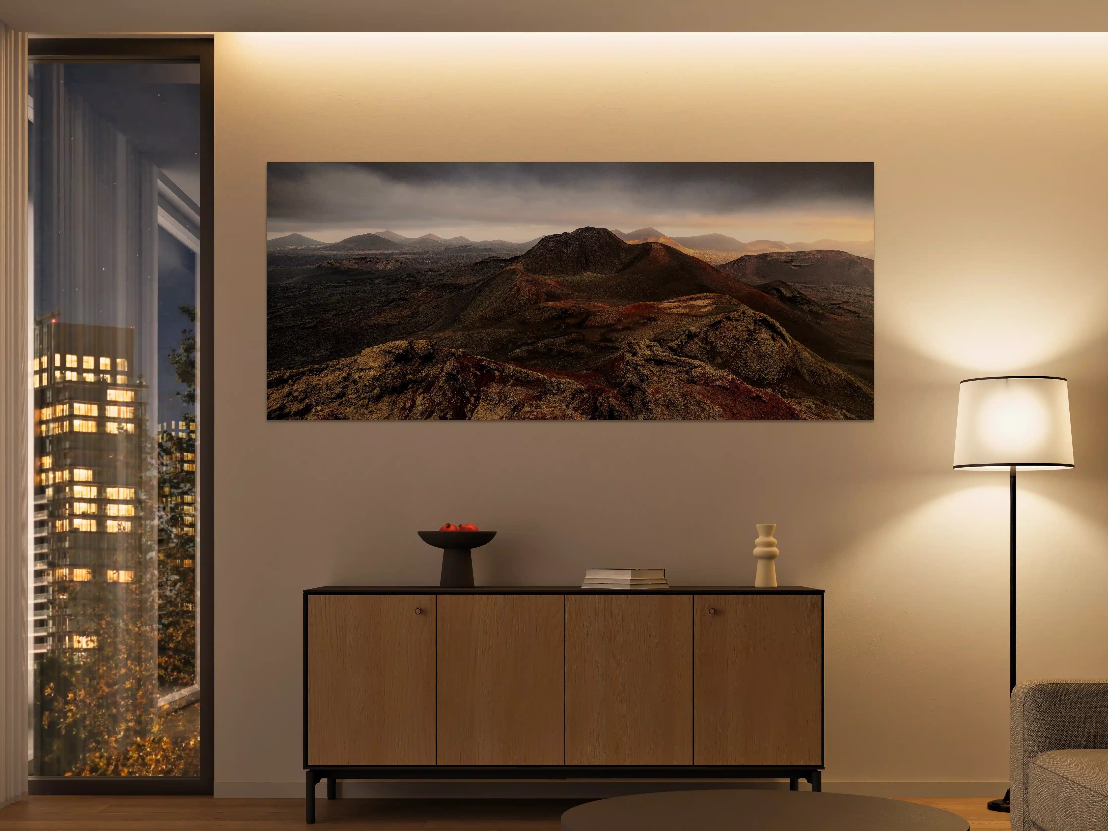 Große Wandbilder - Dramatische Vulkan-Landschaft Lanzarote