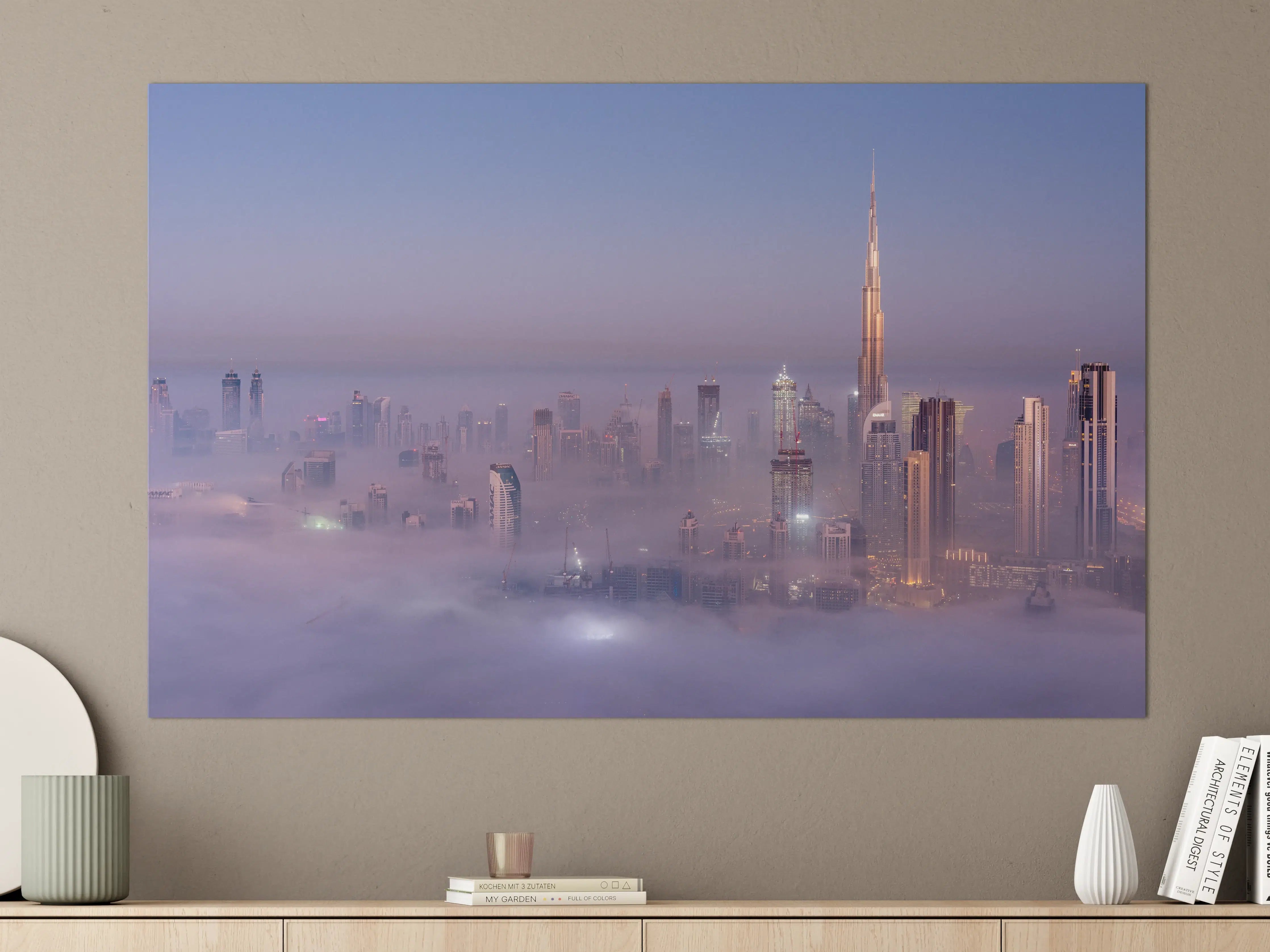 Große Wandbilder - Dubai Skyline bei Sonnenaufgang