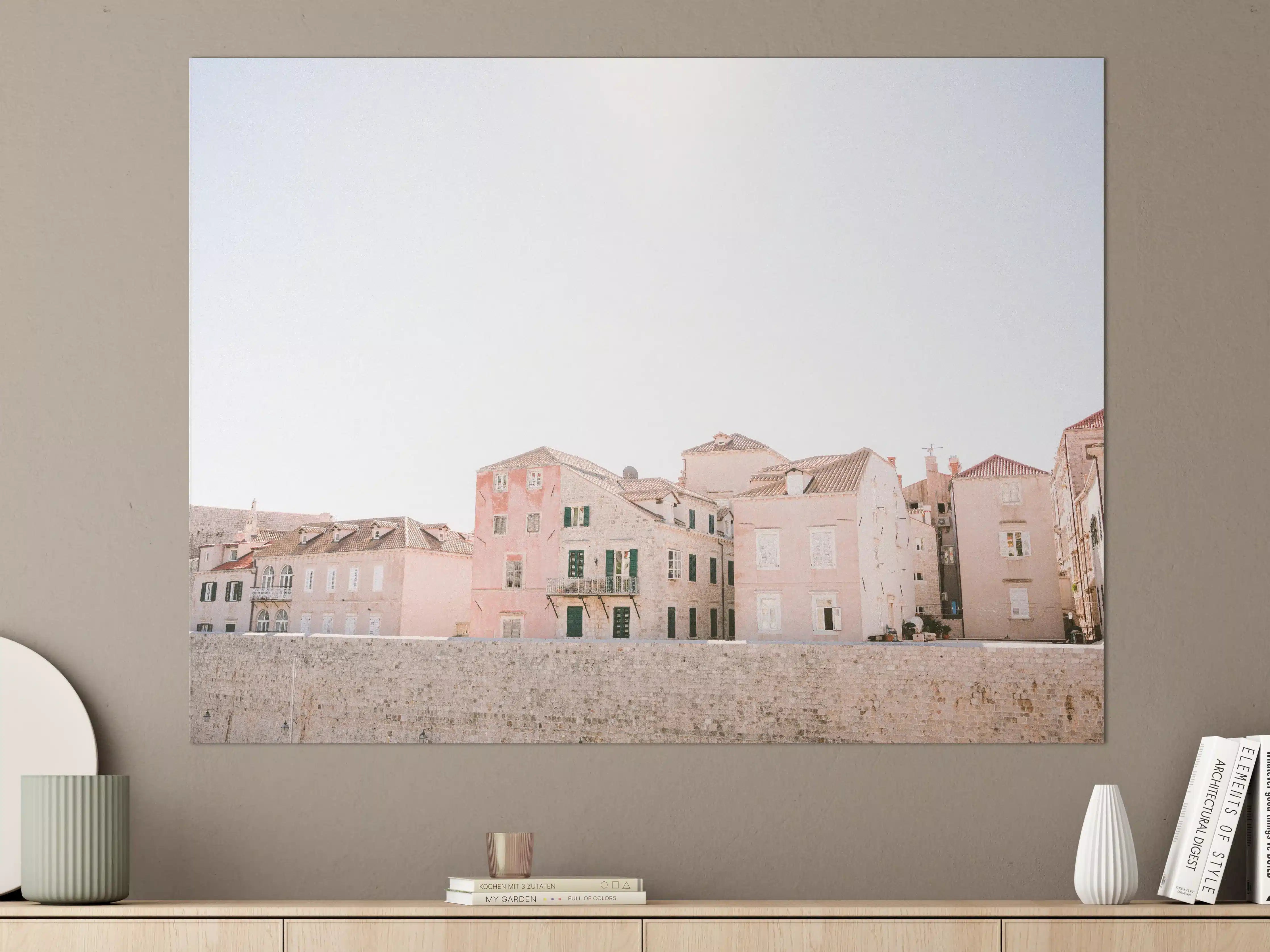 Große Wandbilder - Dubrovnik Altstadt Pastellfarben