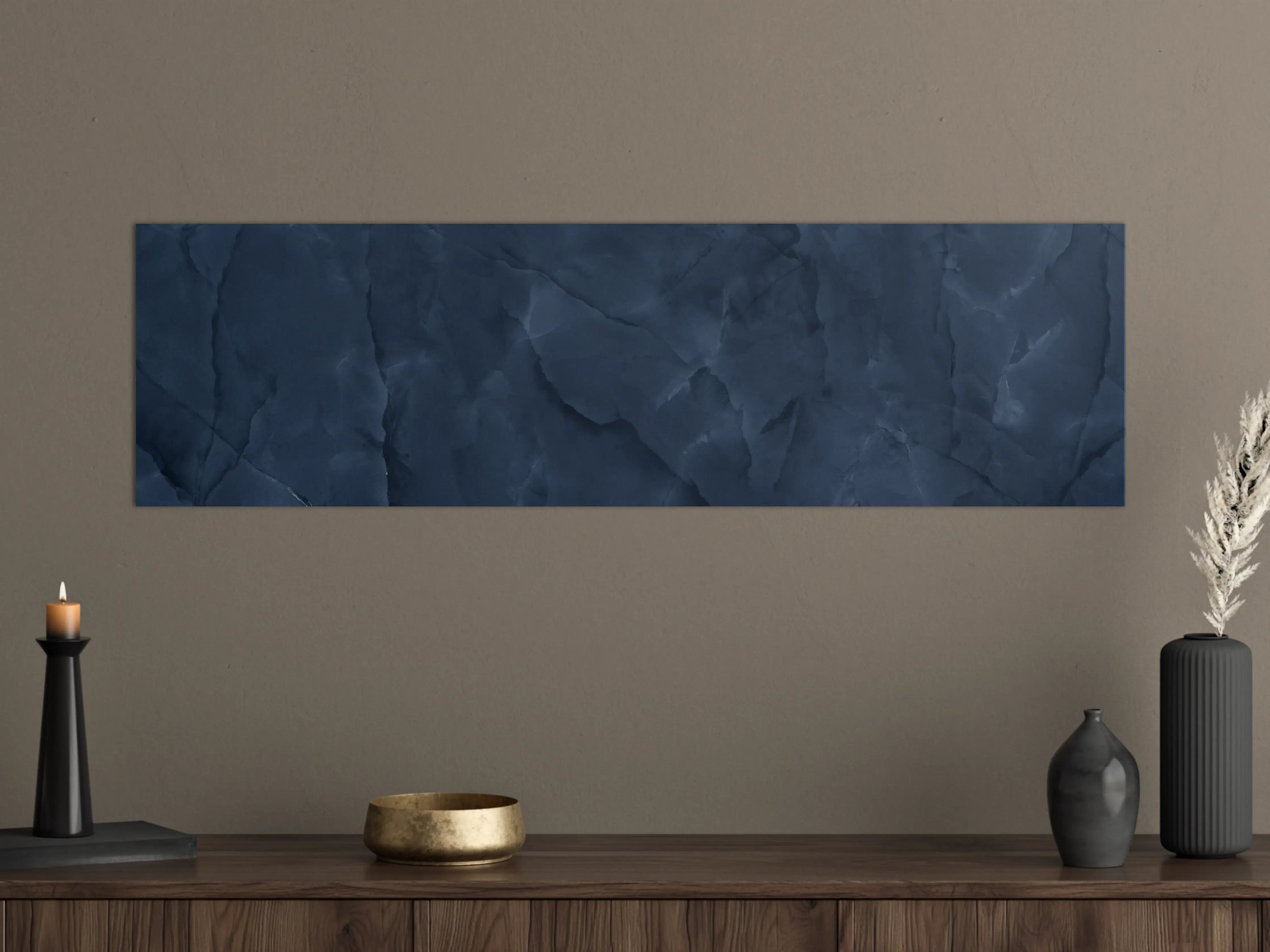 Große Wandbilder - Dunkelblauer Onyx-Marmor